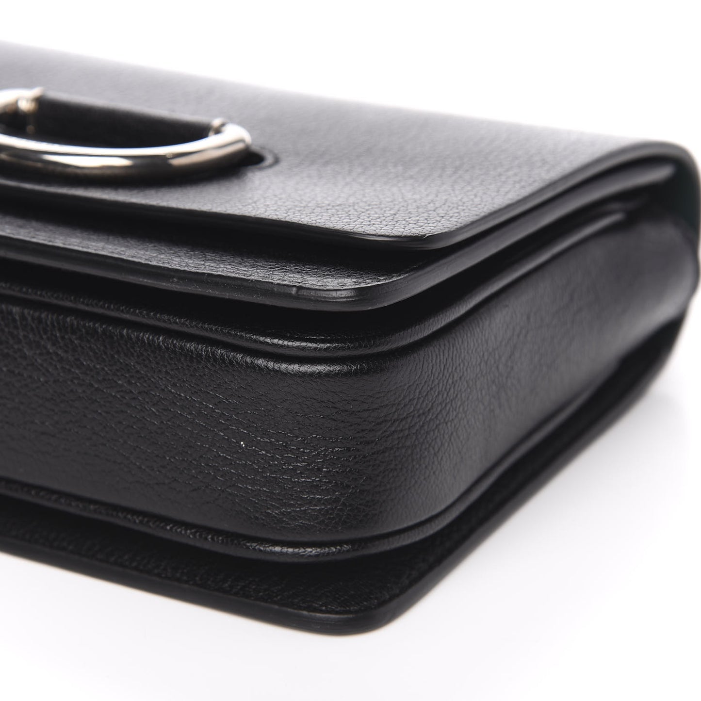 Goatskin Small D-Ring Bag Black
