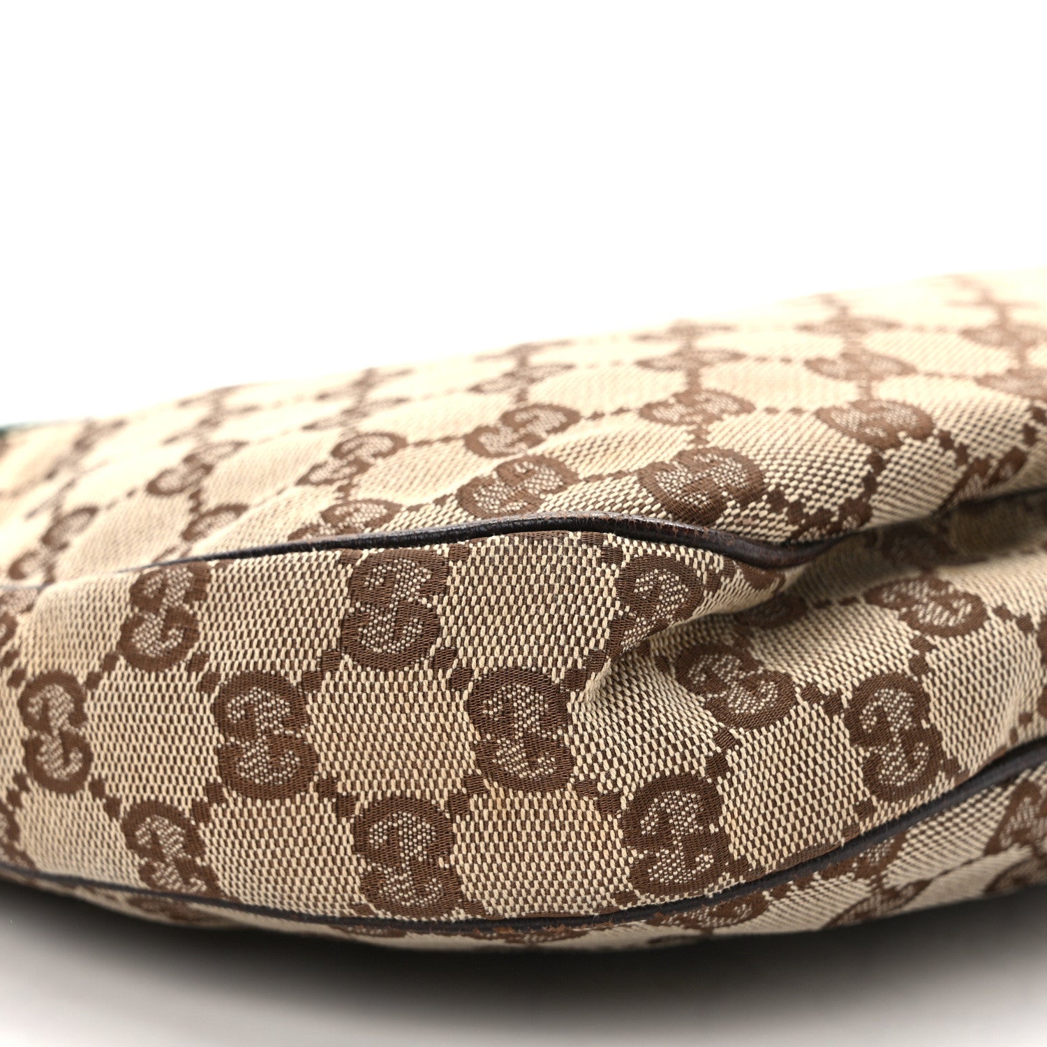 Gucci Monogram Web Medium Half Moon Hobo Dark Brown 9 of 16