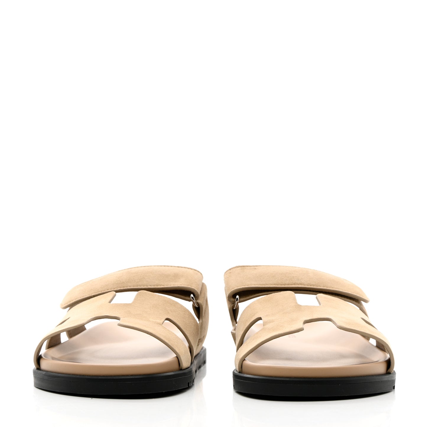 Suede Goatskin Womens Chypre Sandals 41 Beige Argile