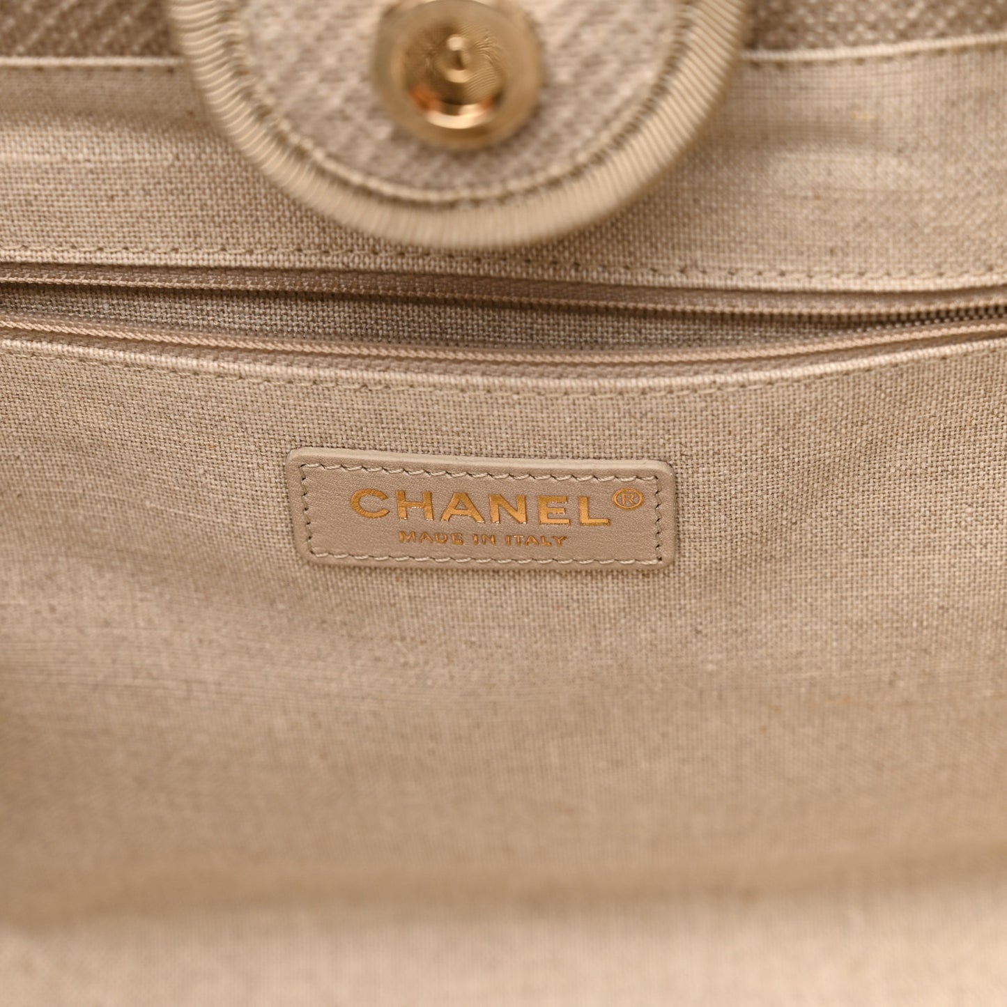 Mixed Fibers Small Deauville Tote Blue Beige
