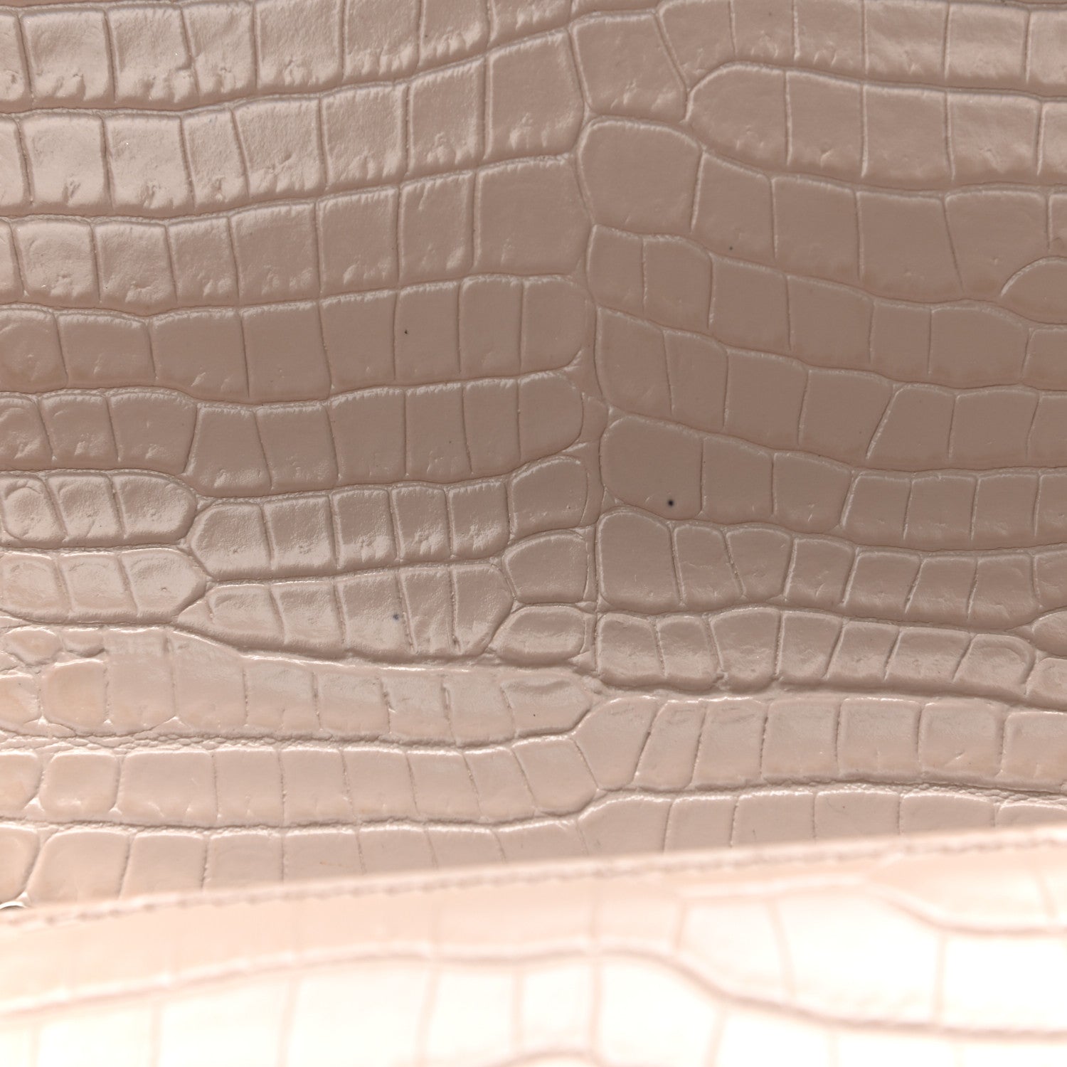 Saint Laurent Calfskin Crocodile Embossed Small Classic Monogram Kate Tassel Satchel Light Pink 11 of 13