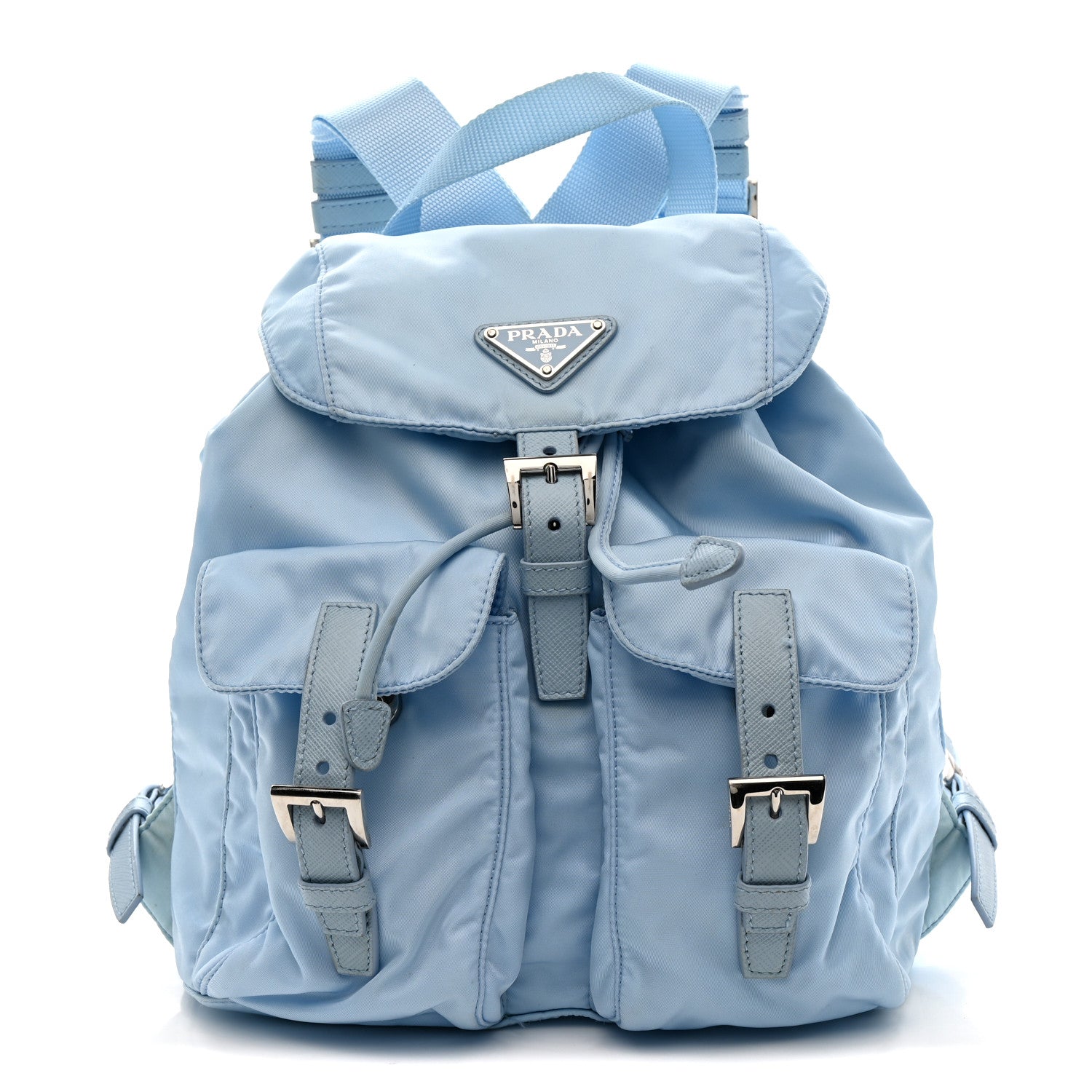 Prada Tessuto Nylon Vela Small Backpack Celeste 1803577 – FASHIONPHILE