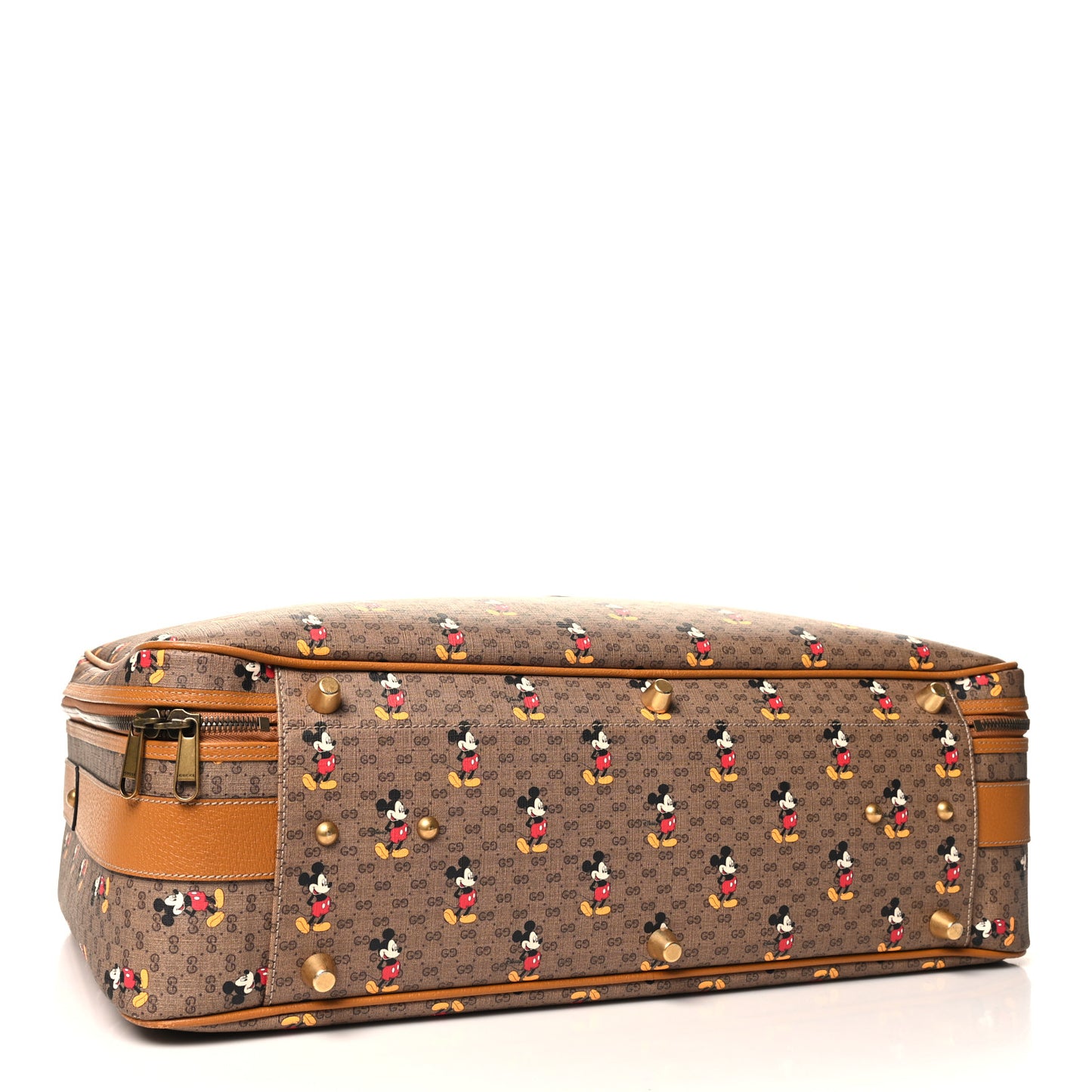 X DISNEY Mini Vintage GG Supreme Monogram Mickey Mouse Small Suitcase Beige Vintage Sun Oil