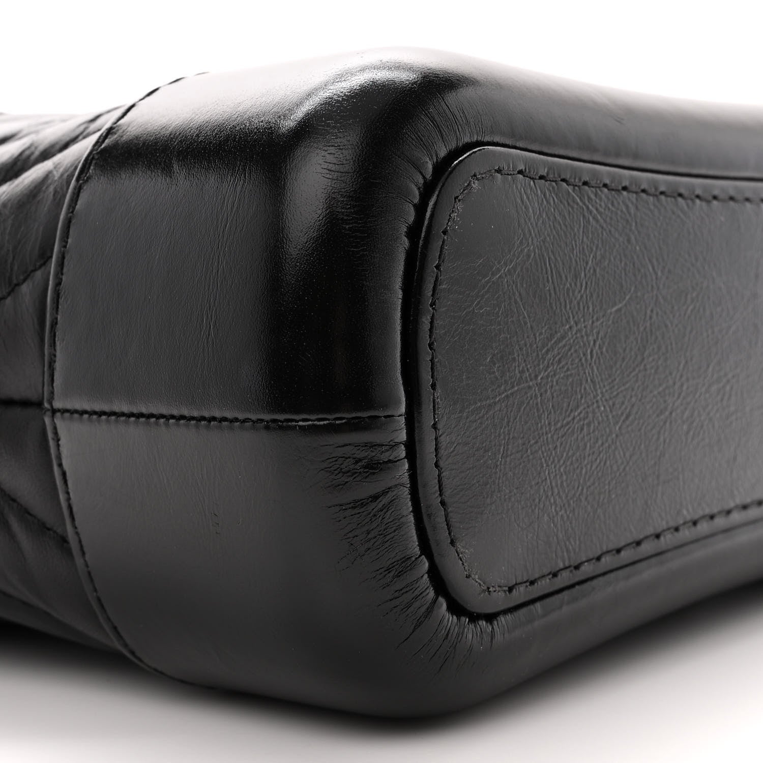 Chanel Aged Calfskin Chevron Quilted Small Gabrielle Hobo Black 8 of 11