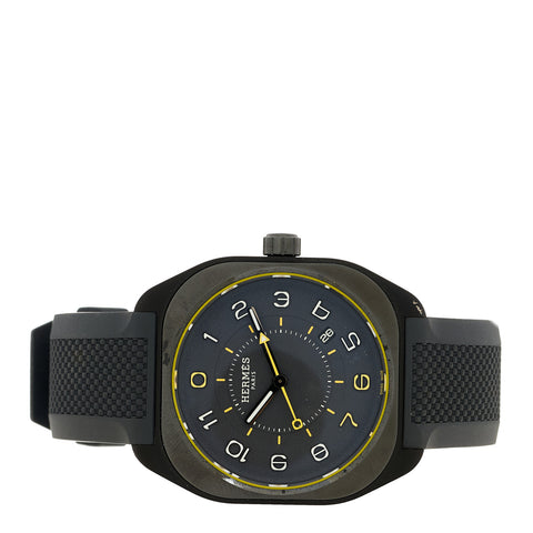 Graphene Nickel Rubber 39mm H08 Automatic Watch Noir