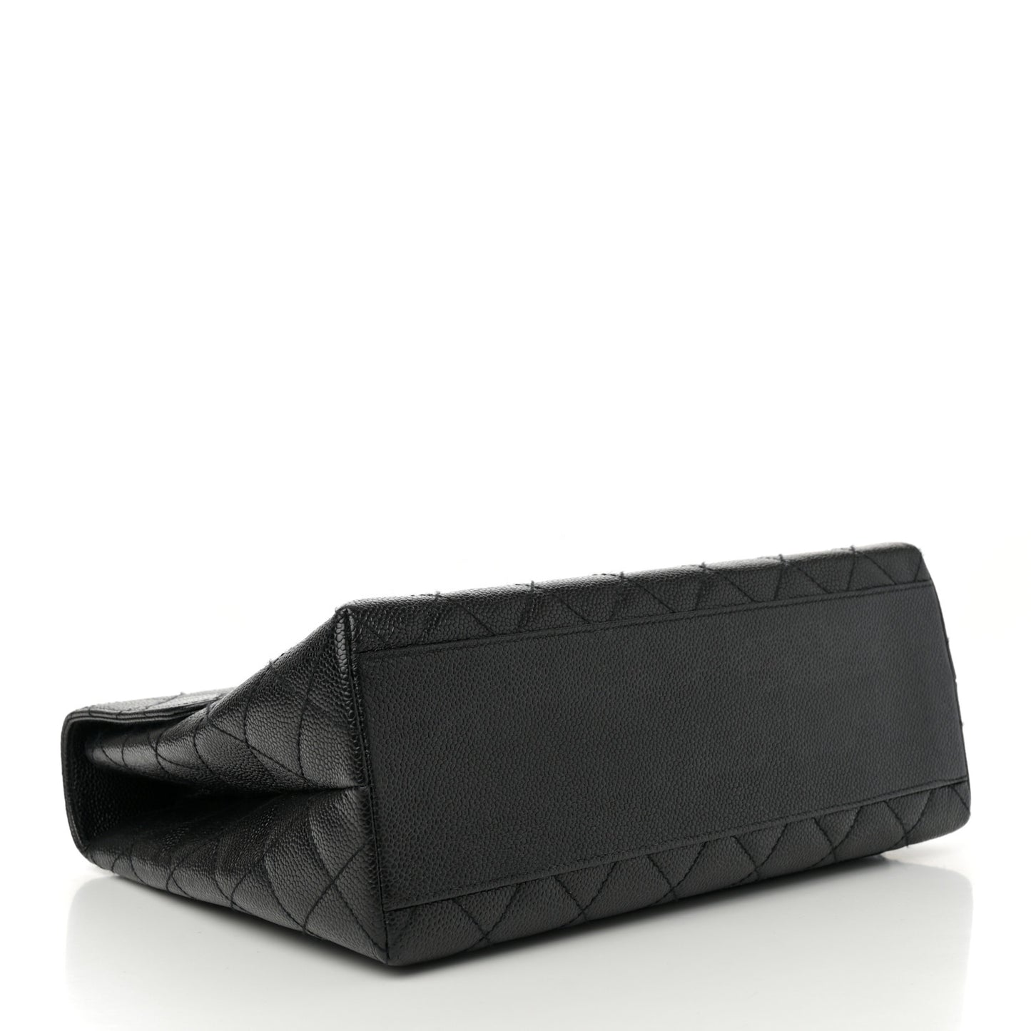 Caviar Quilted Jumbo Kelly Flap Black