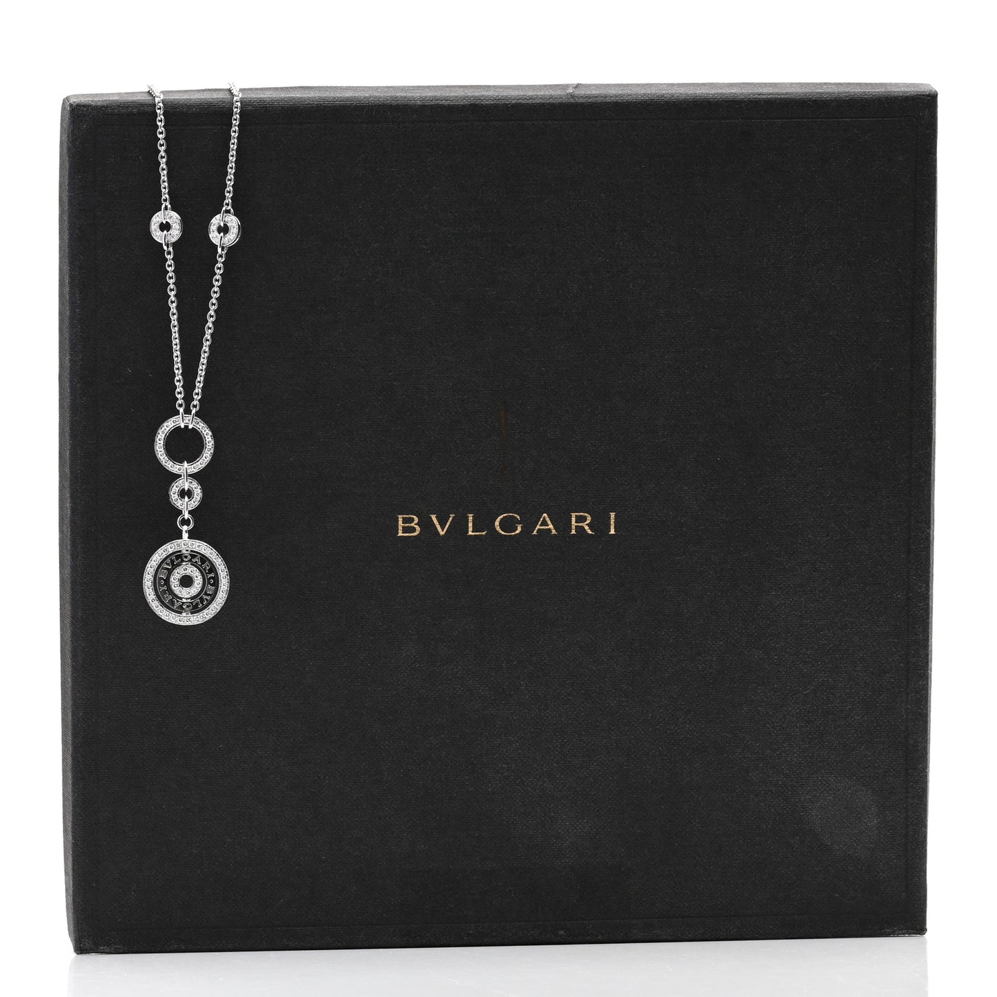 18K White Gold Diamond Pave Astrale Cerchi Pendant Necklace