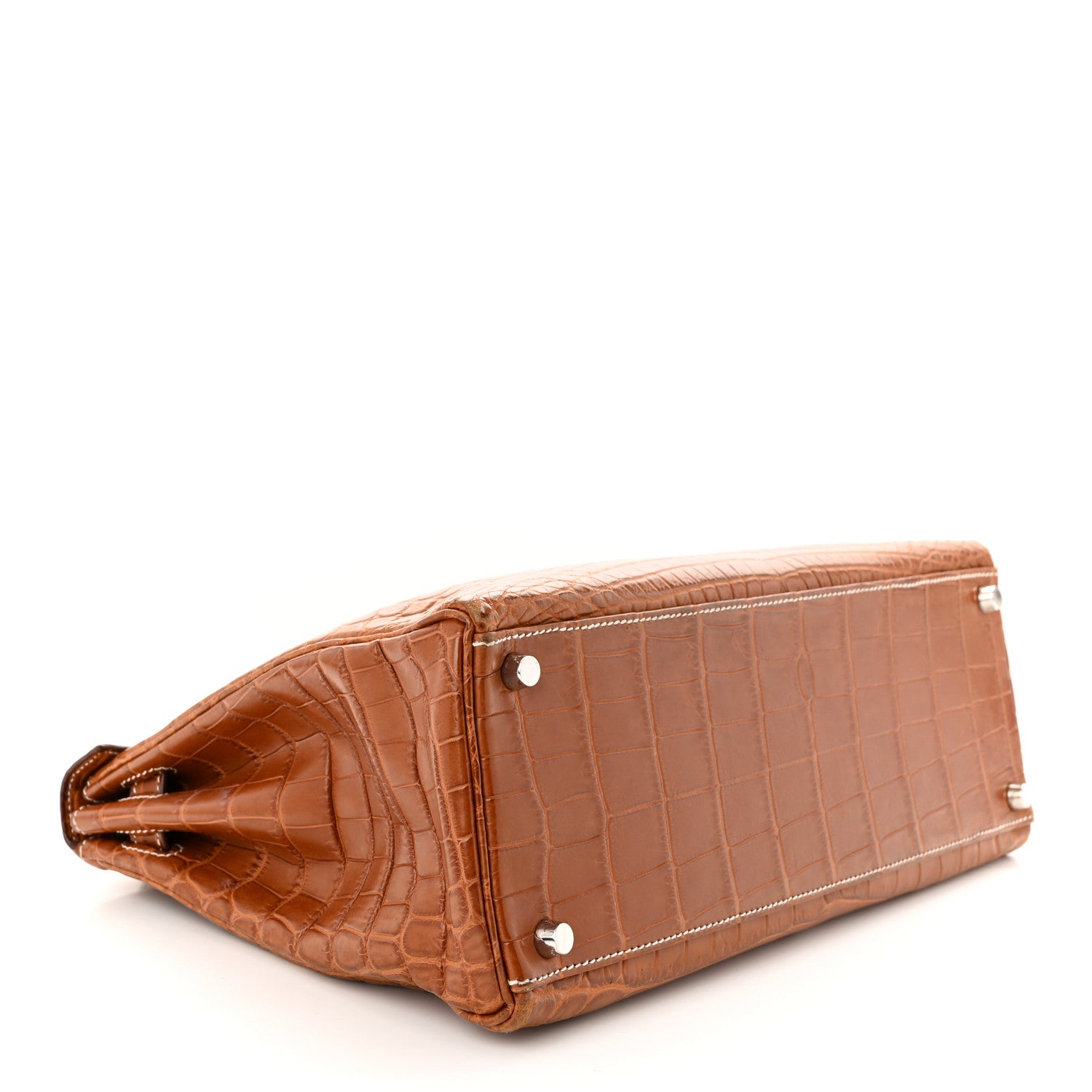 Hermes Matte Niloticus Crocodile Kelly Retourne 32 Fauve 4 of 14