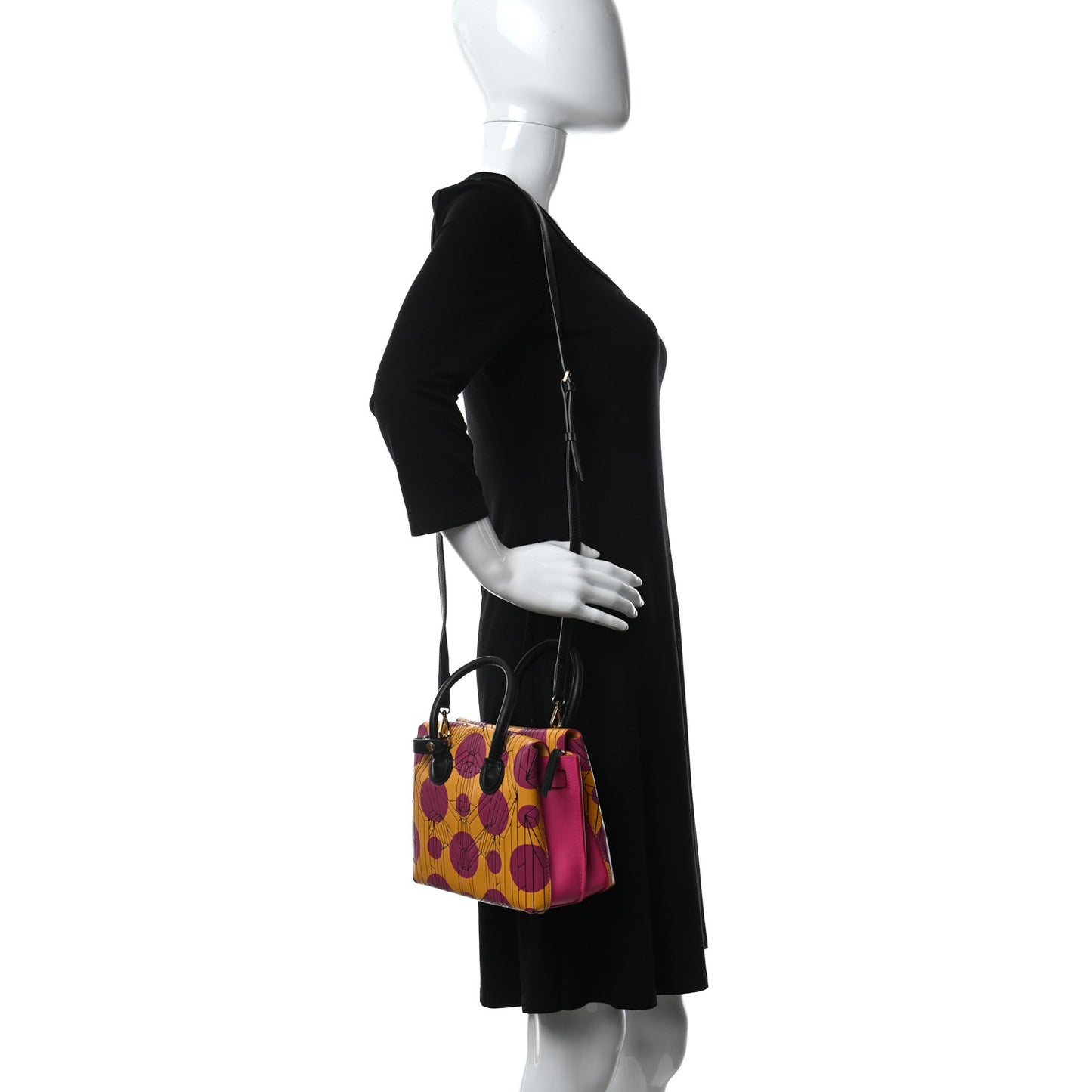 Calfskin Cosmo Mini Milla Tote Yellow Pink