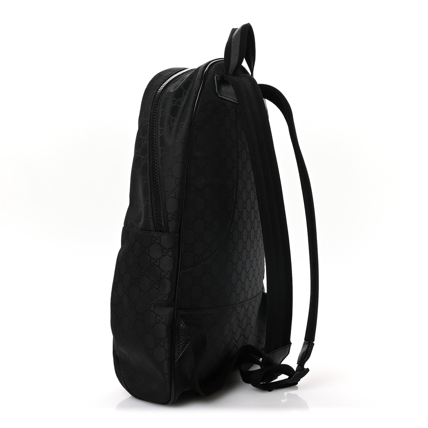 Nylon Monogram Slim Backpack Black