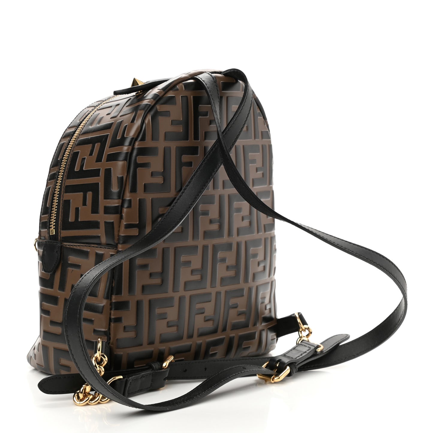 Vitello Bi-Color FF 1974 Embossed Mini Backpack Maya Black