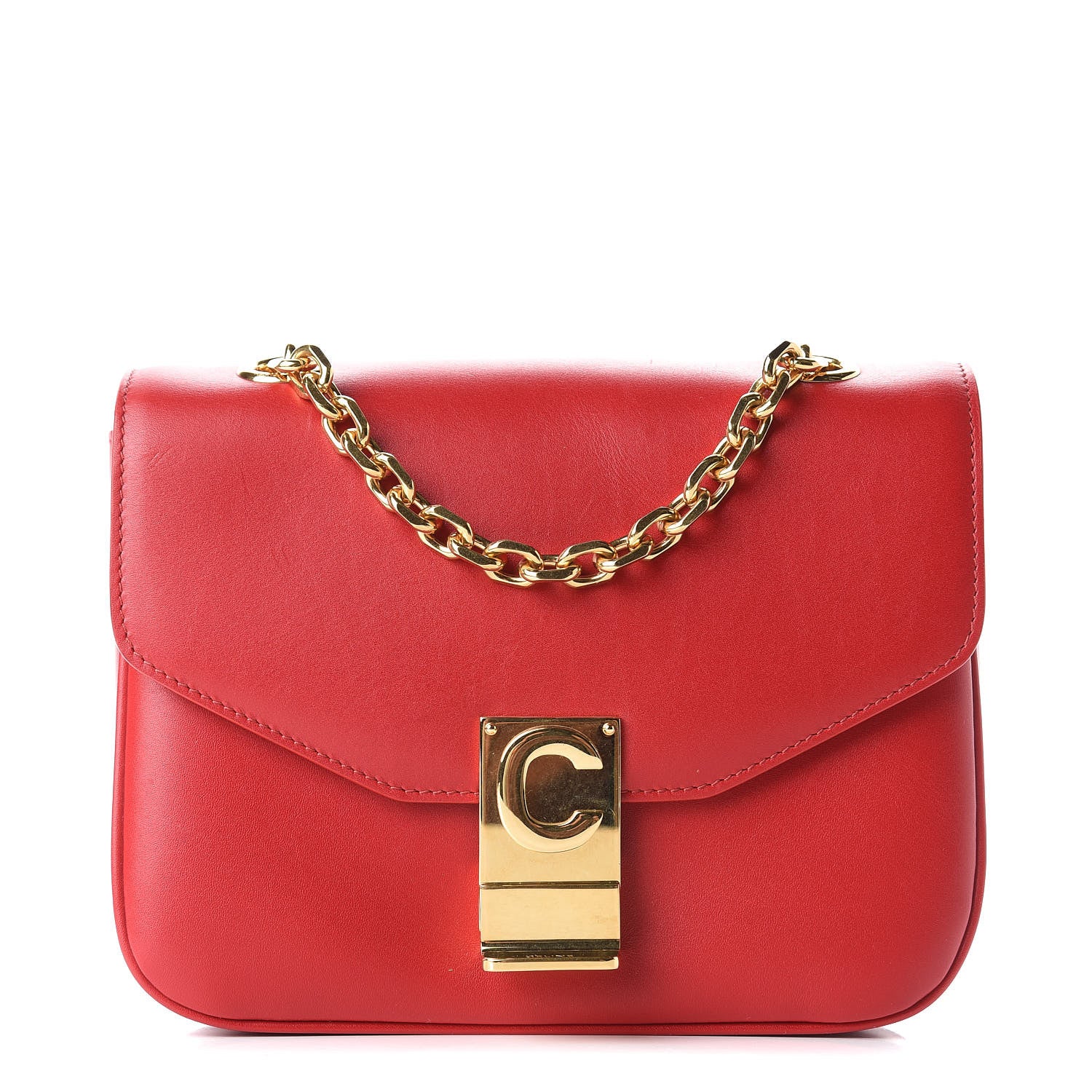 Celine Shiny Calfskin Small C Bag Red 1 of 11