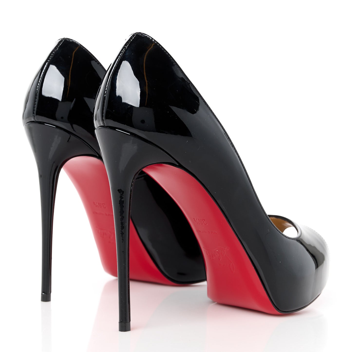 Patent New Very Prive 120 Pumps 36.5 Black Red