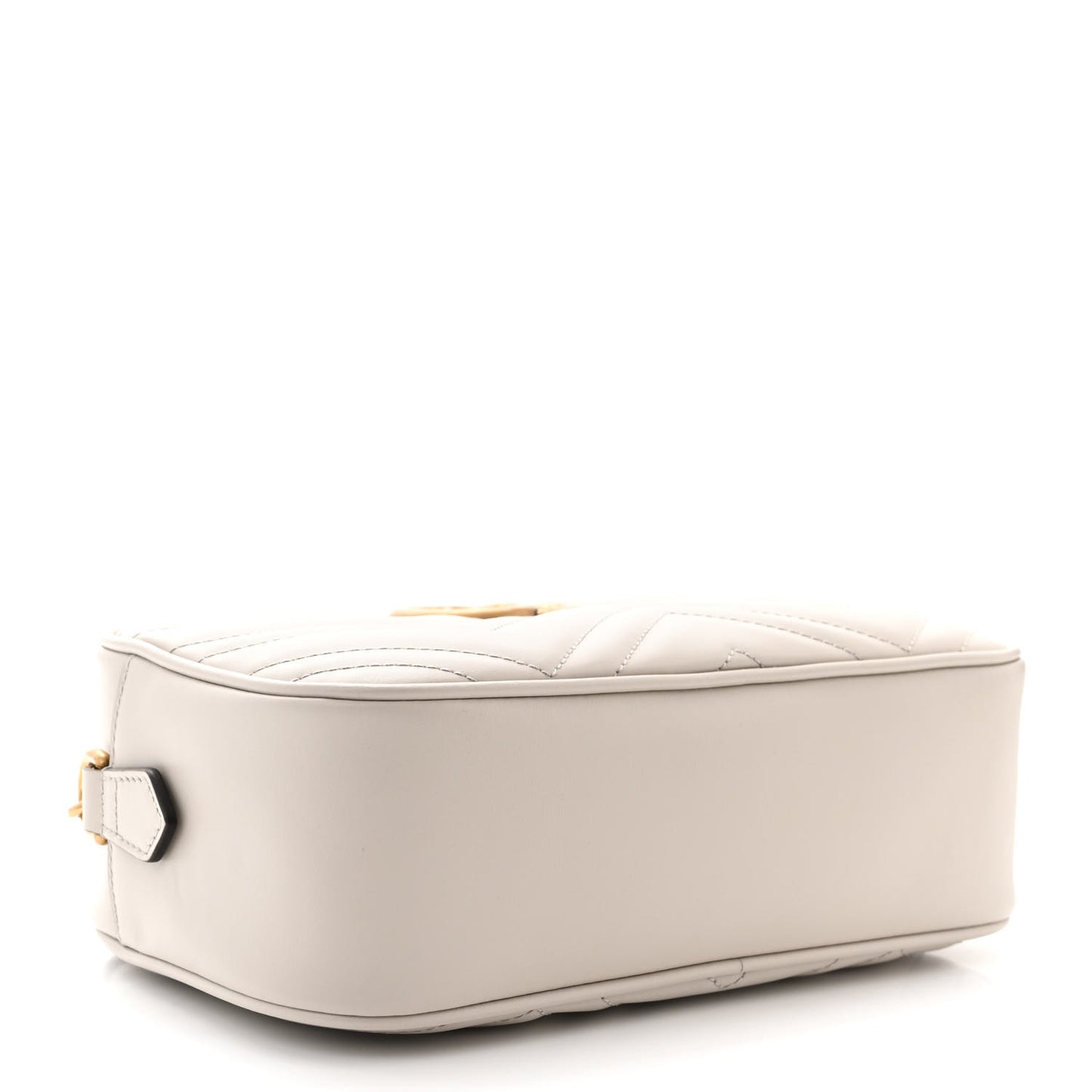 Calfskin Matelasse Small GG Marmont Chain Shoulder Bag Light Grey