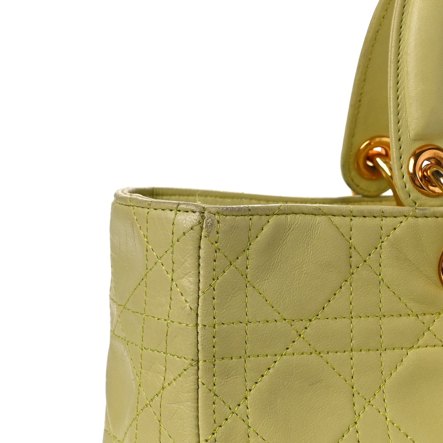 Lambskin Cannage Large Lady Dior Light Green