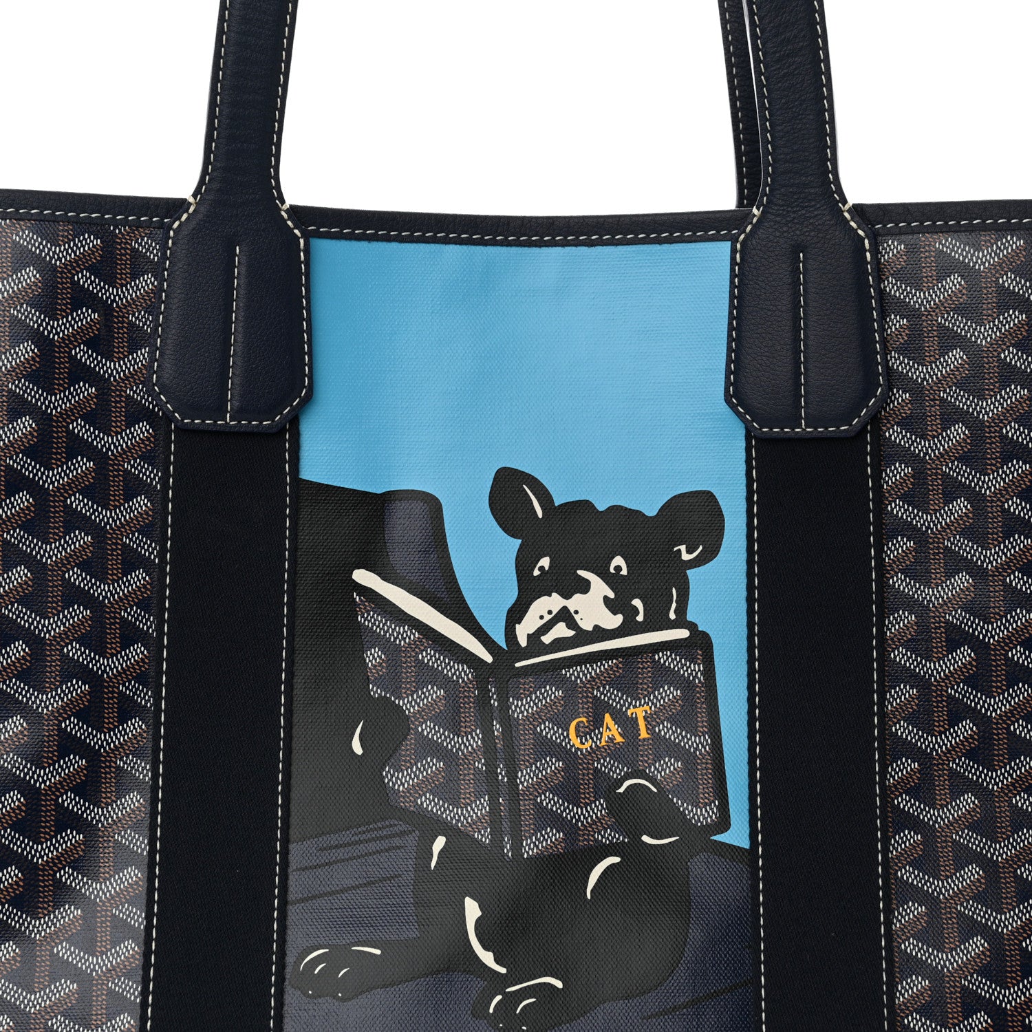 Goyard Goyardine Villette Tote Blue 8 of 10