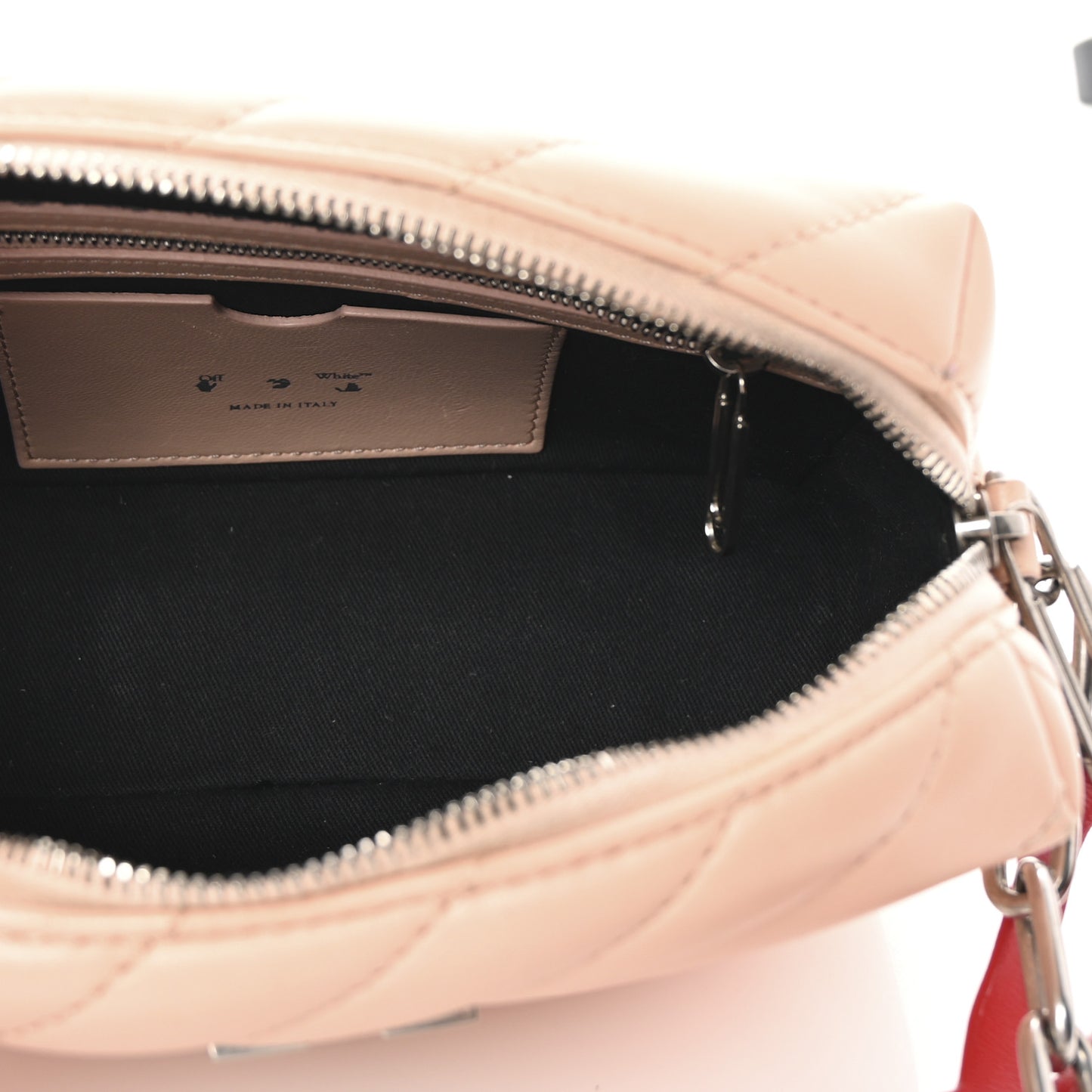 Calfskin Diagonal Quilted Jackhammer Camera Bag Pink