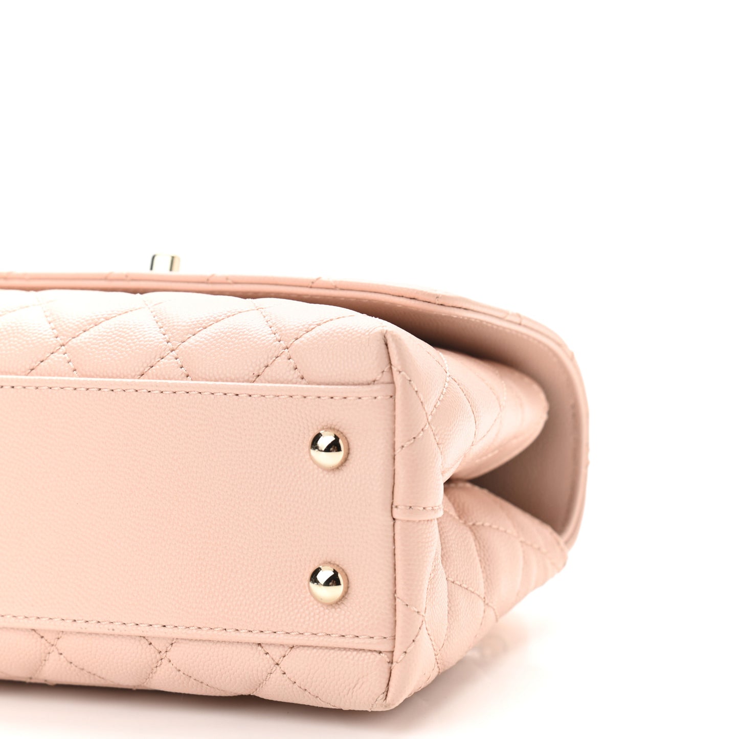 Caviar Quilted Mini Coco Handle Flap Light Pink
