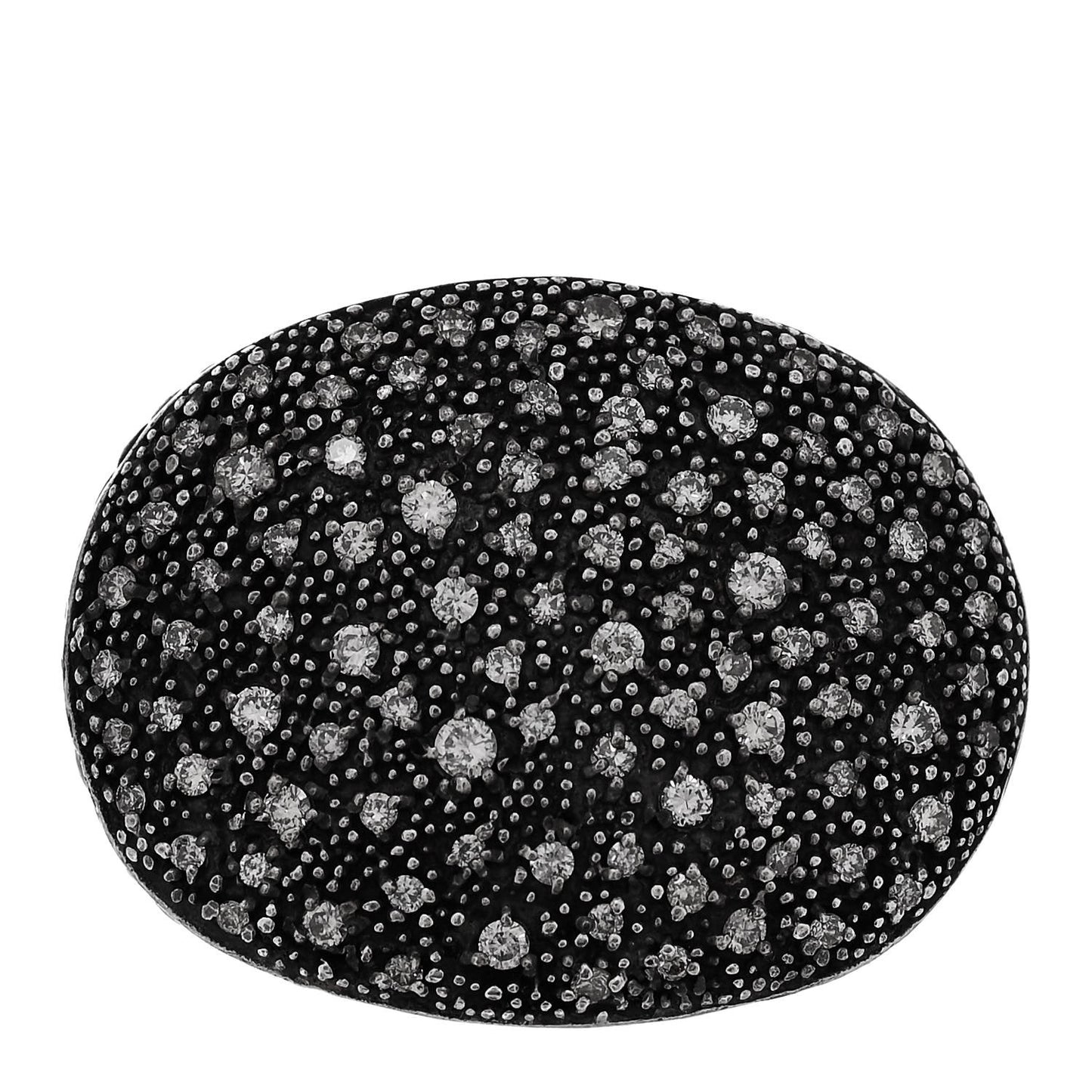 Sterling Silver Diamond Midnight Melange Ring 54 7