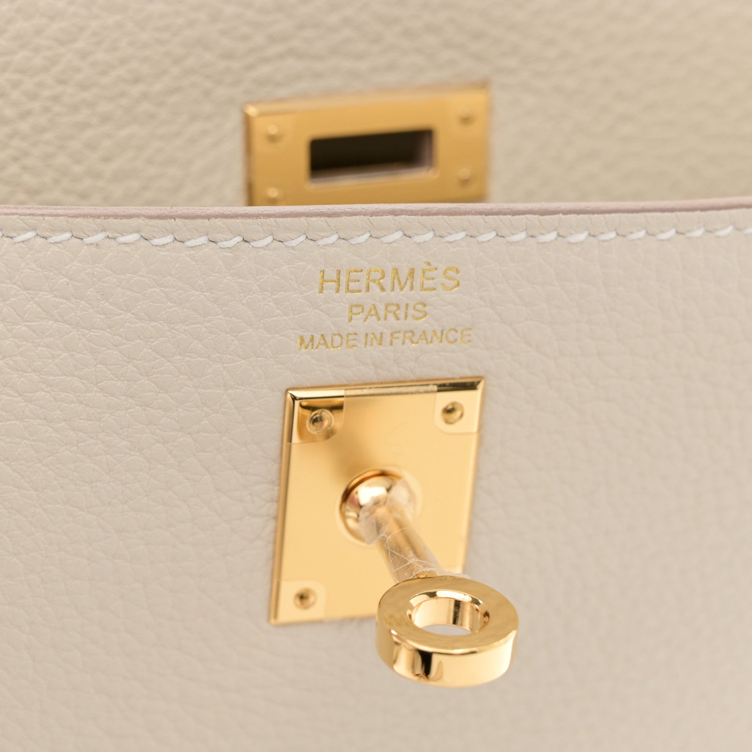 Hermes Togo Kelly Retourne 25 Craie 6 of 11