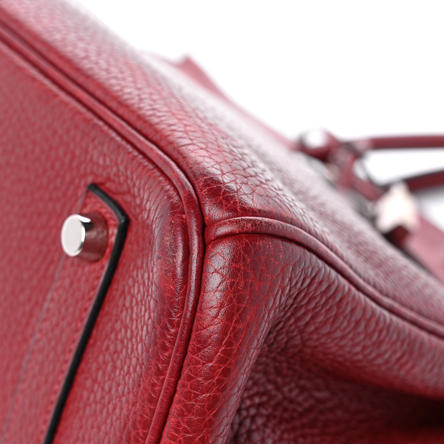 Hermes Taurillon Clemence BIRKIN 35 Rouge H 10 of 18