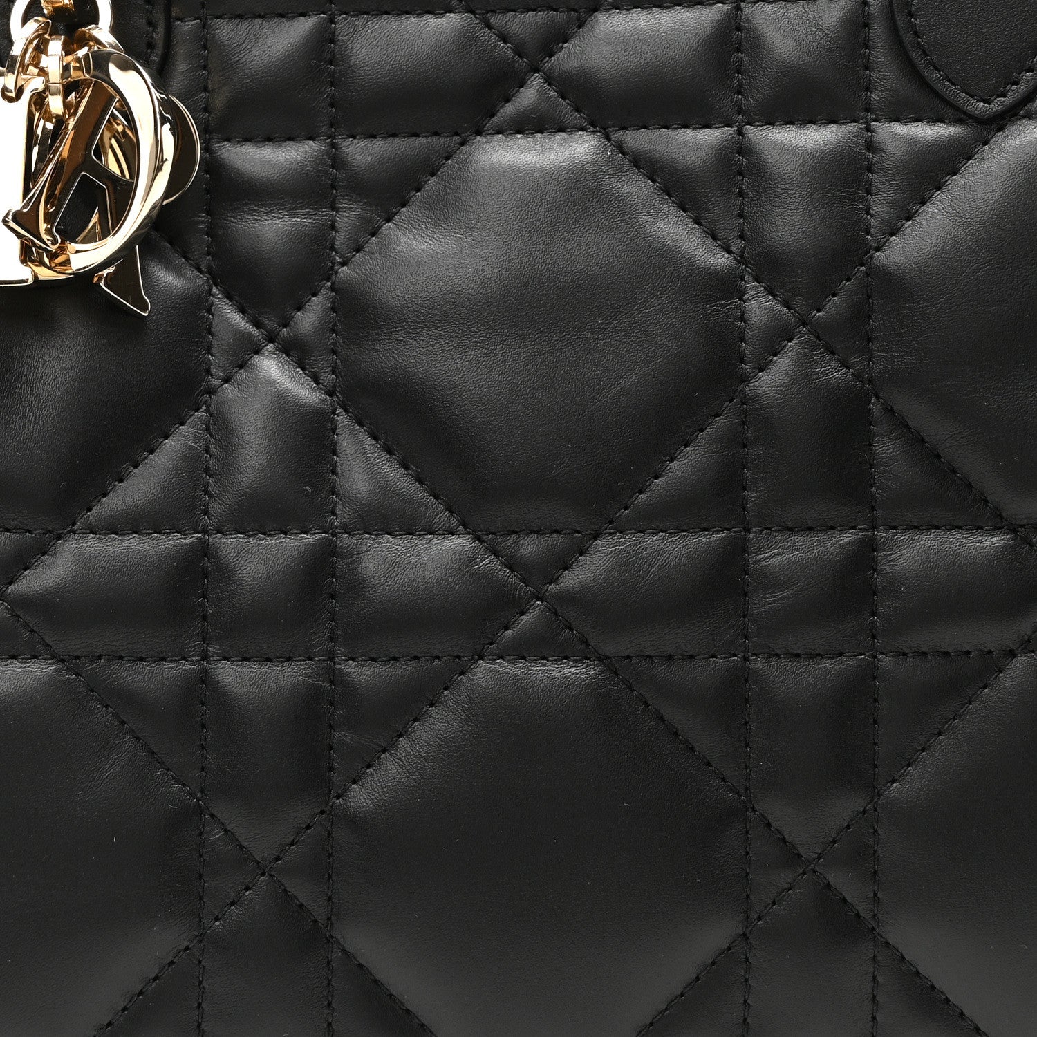 Christian Dior Calfskin Macrocannage Medium Toujours Black 9 of 11