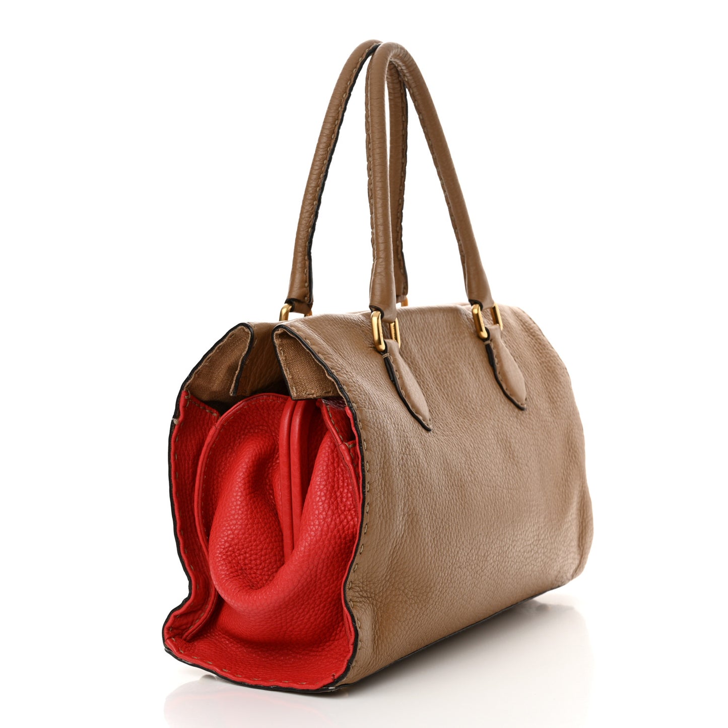 Calfskin Romano Selleria Firenze Frame Bag Saddler Red