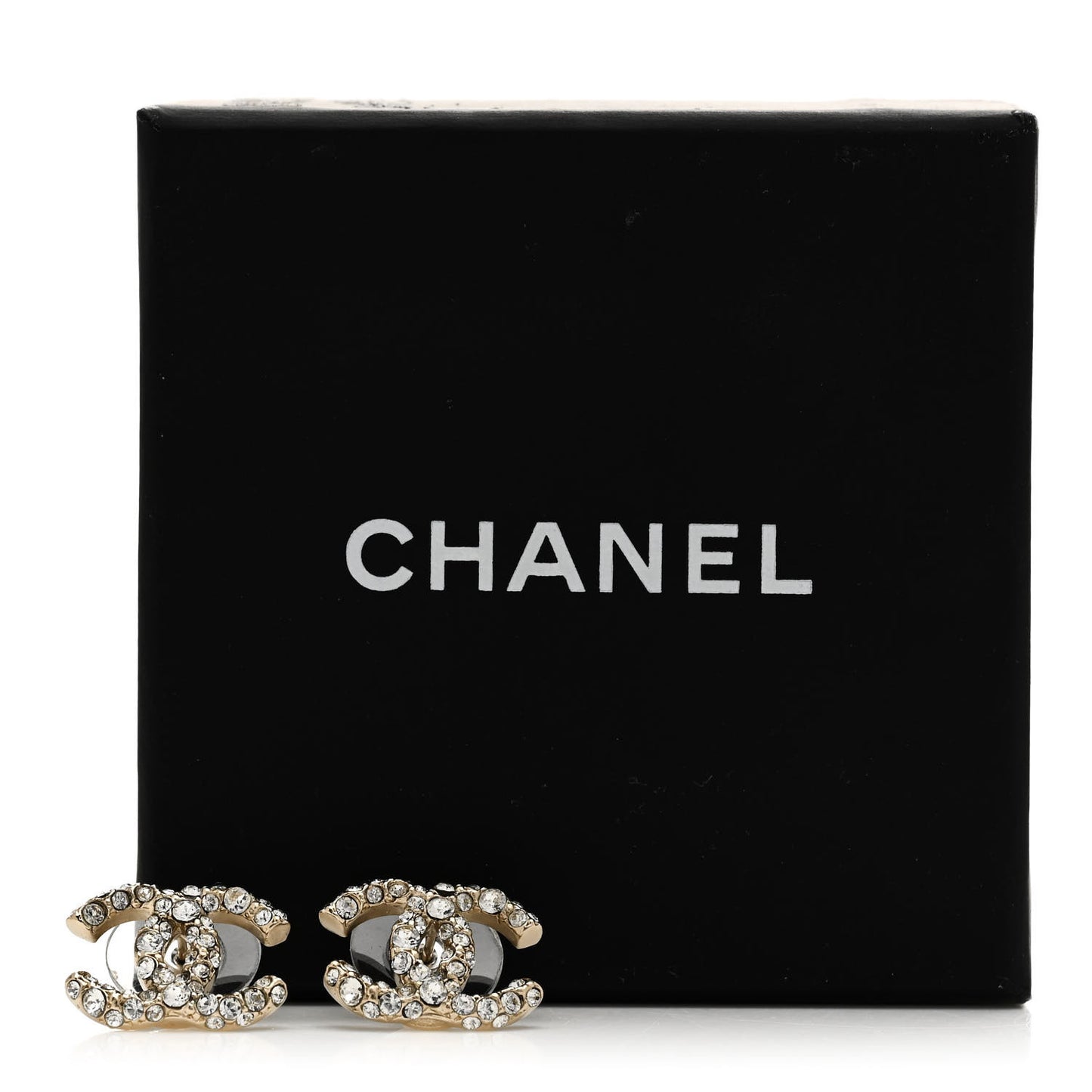 Crystal CC Earrings Gold