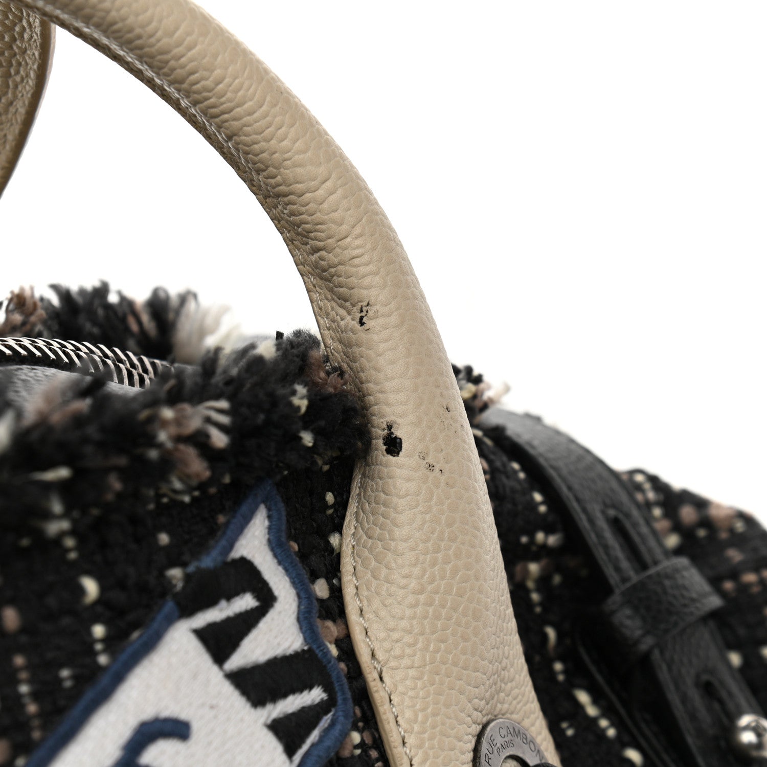 Chanel Tweed Trip Bowling Bag Black 13 of 17