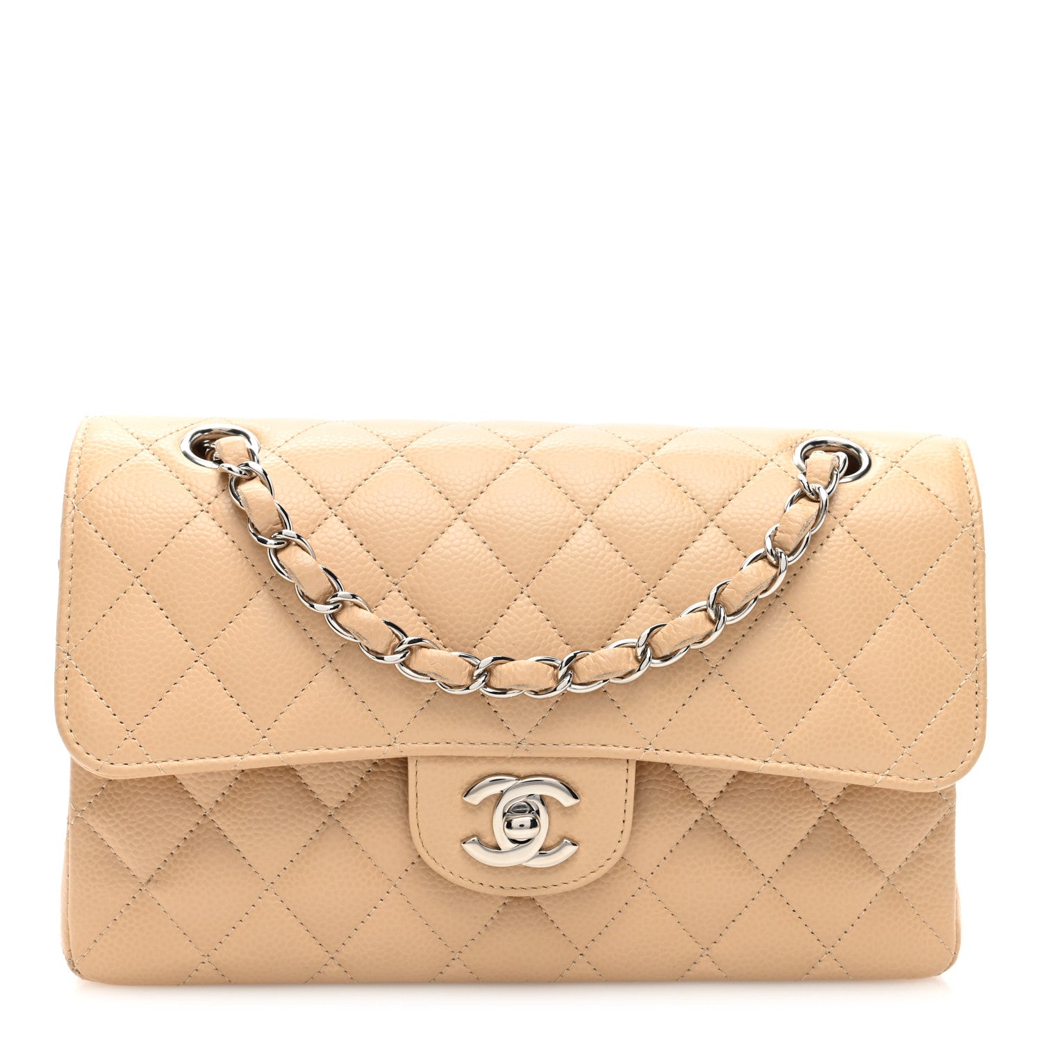 Chanel Caviar Quilted Small Double Flap Beige 1 of 11