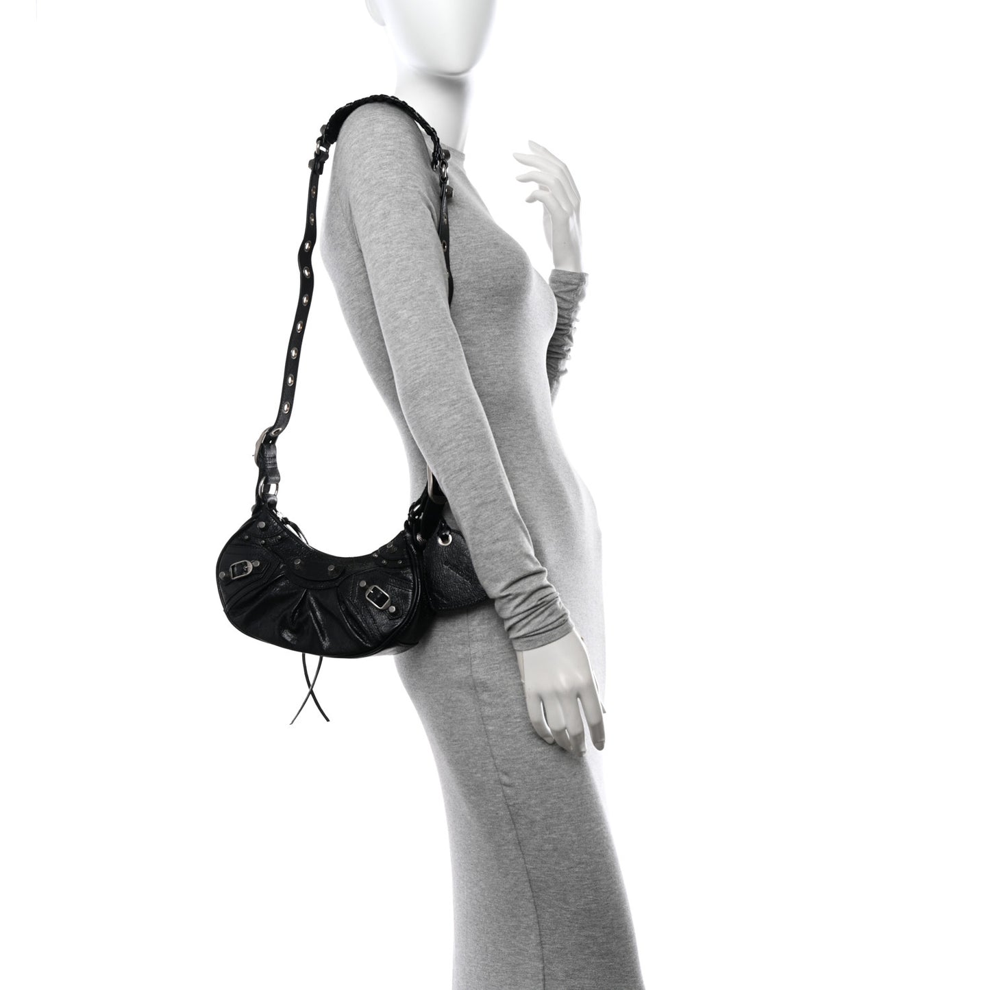 Agneau Arena Le Cagole Shoulder Bag XS Black