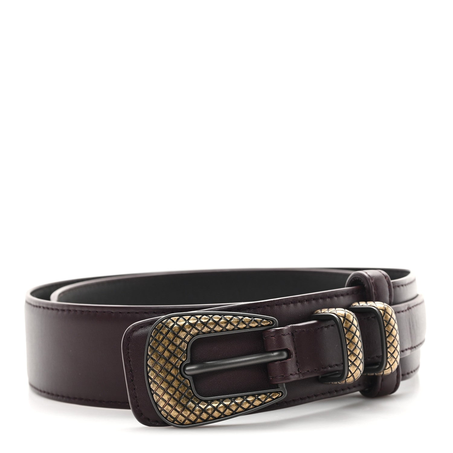 Bottega Veneta ダークブラウン ベルト Bottega Veneta Nappa Western Belt 80 32 Brown 1760077 – FASHIONPHILE