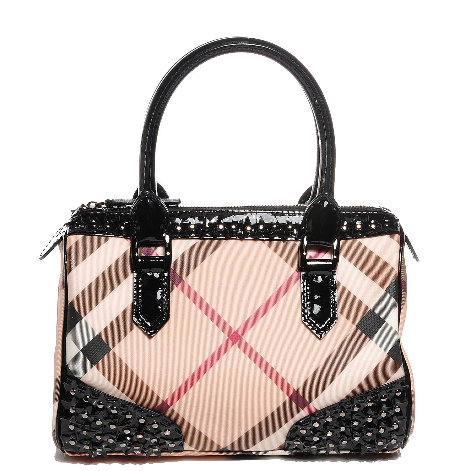 Burberry Supernova Check Studded Stars Small Chester Bowling Bag