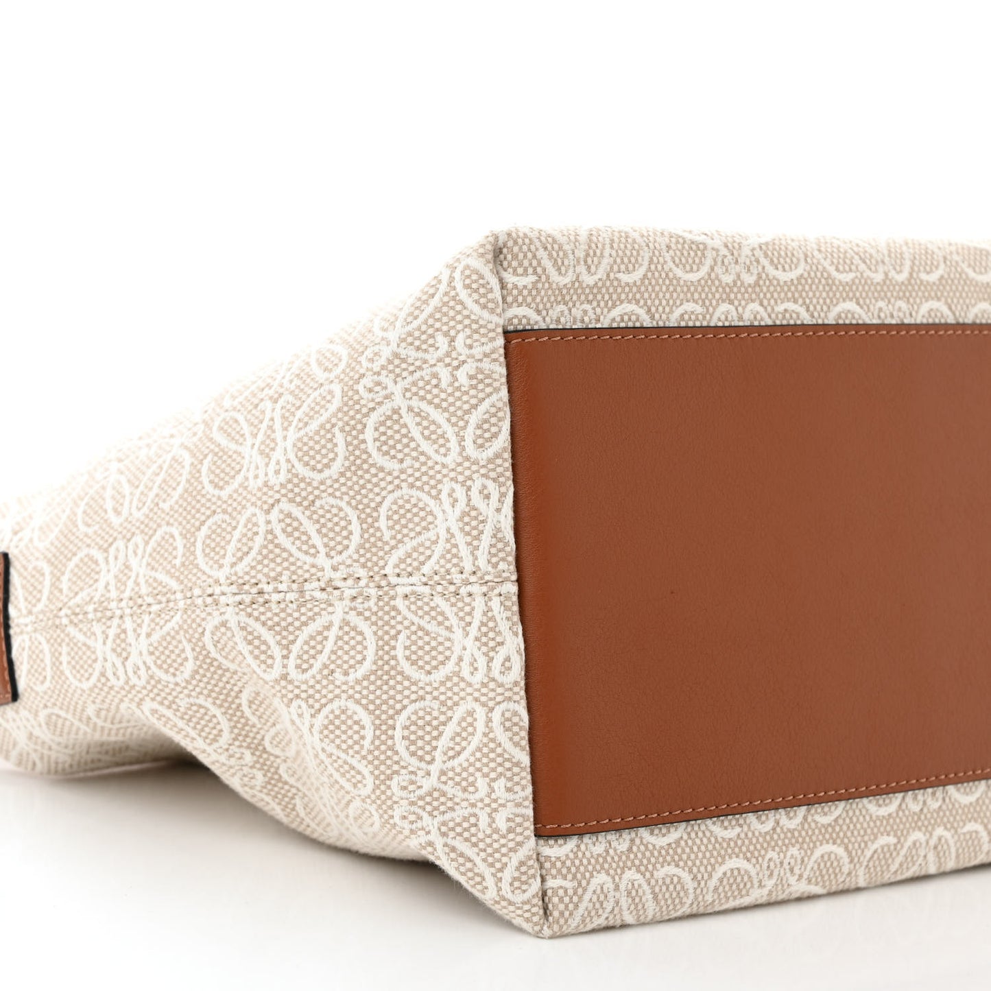 Jacquard Anagram Calfskin Small Cubi Bag Ecru Tan