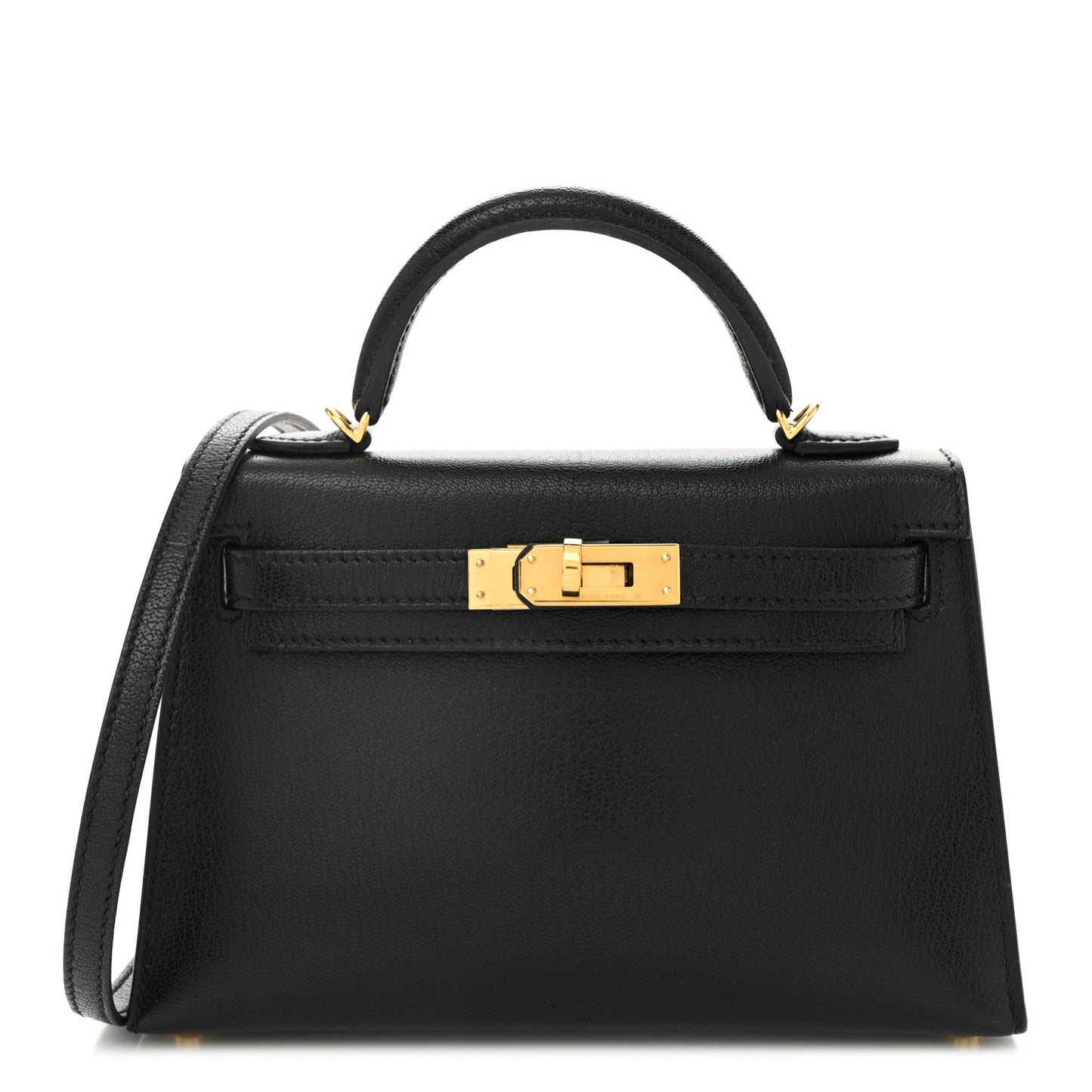 Chevre Chamkila Mini Kelly Sellier 20 Black