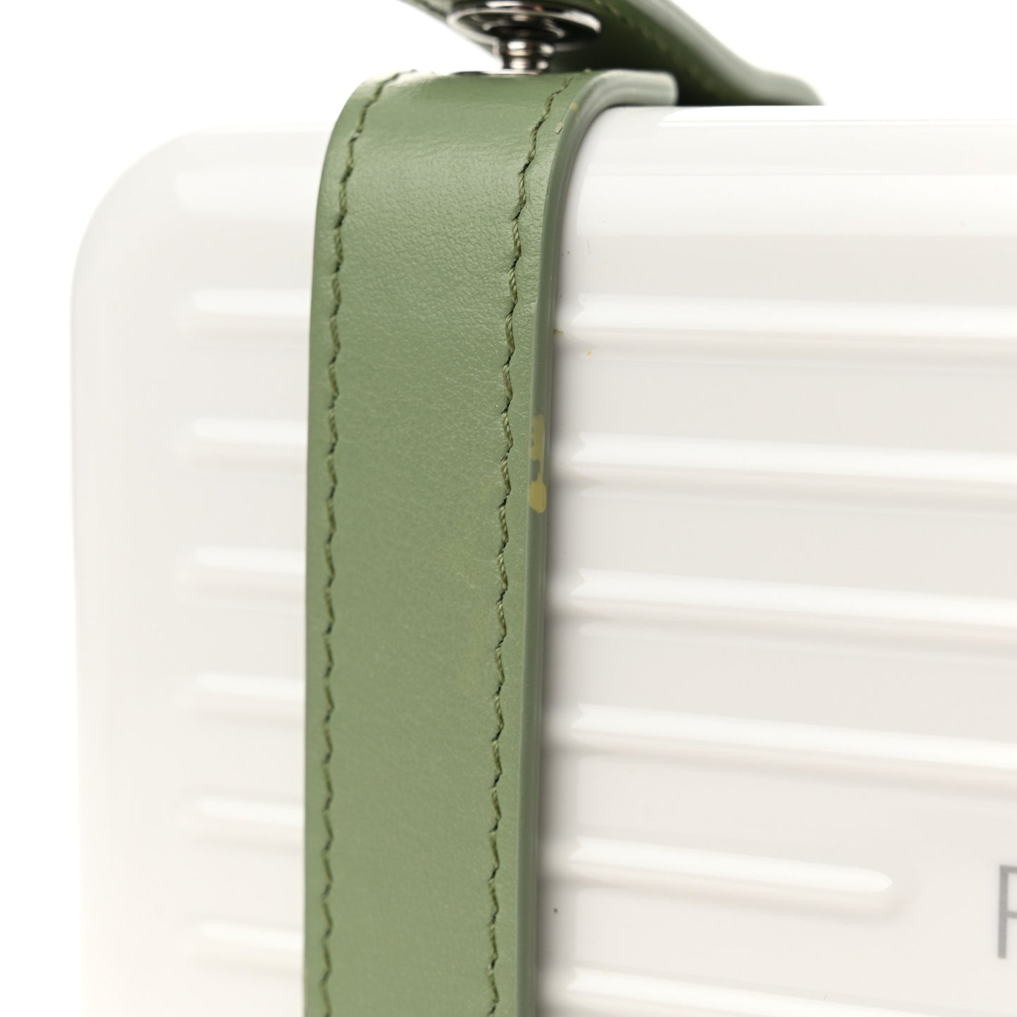 Gloss Polycarbonate Personal Cross-Body Bag White Green