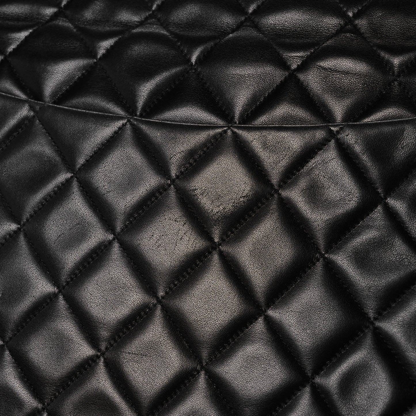 Lambskin Quilted XL Jumbo Single Flap Black