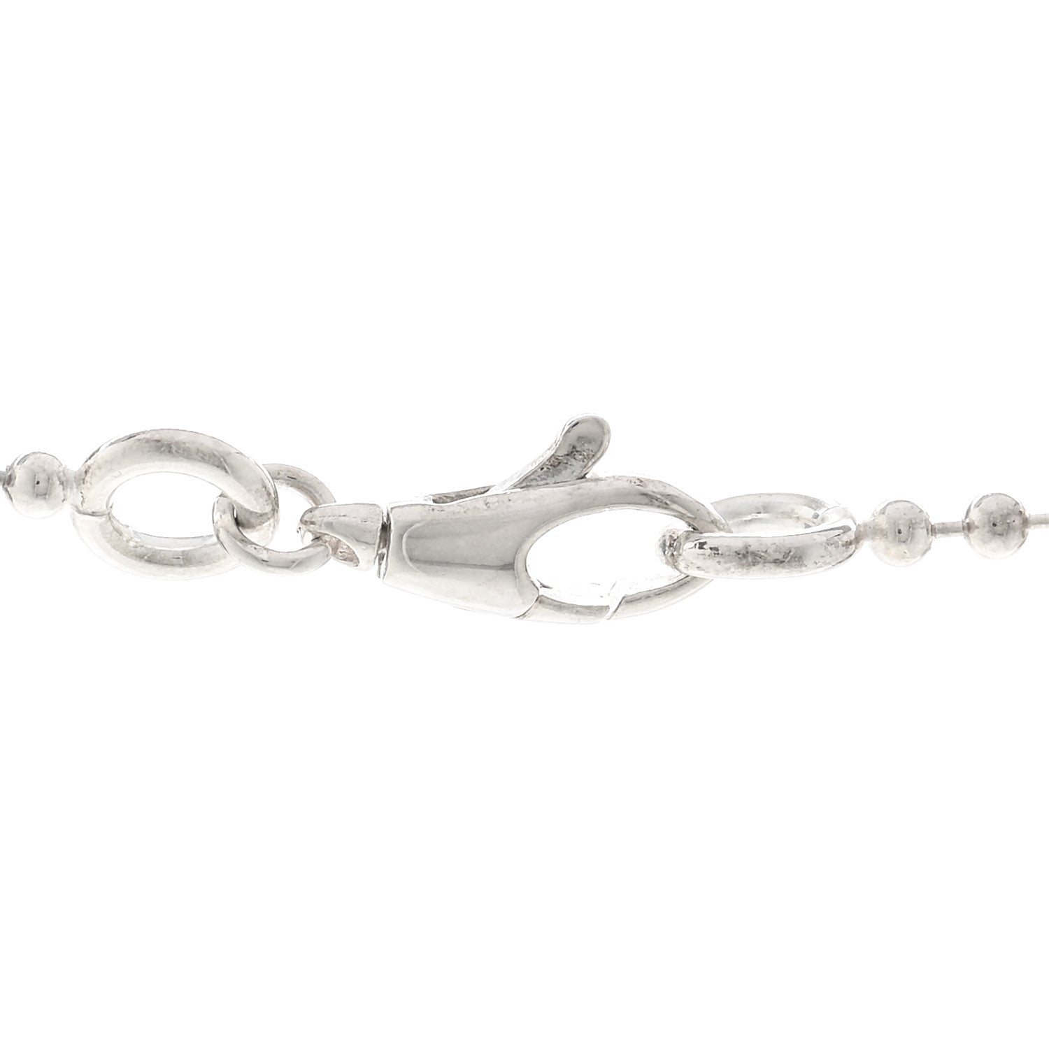 Gucci Sterling Silver Interlocking GG Pendant Beaded Necklace 5 of 6