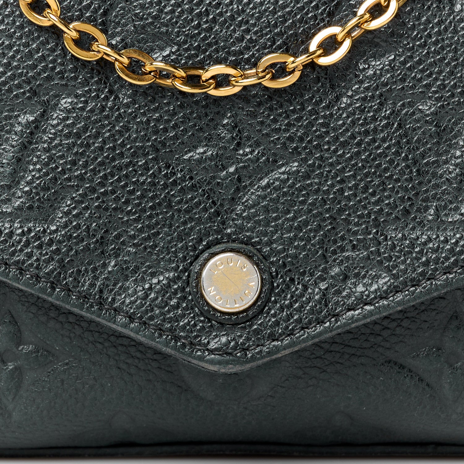 Louis Vuitton Empreinte Pochette Felicie Chain Wallet Black 12 of 14