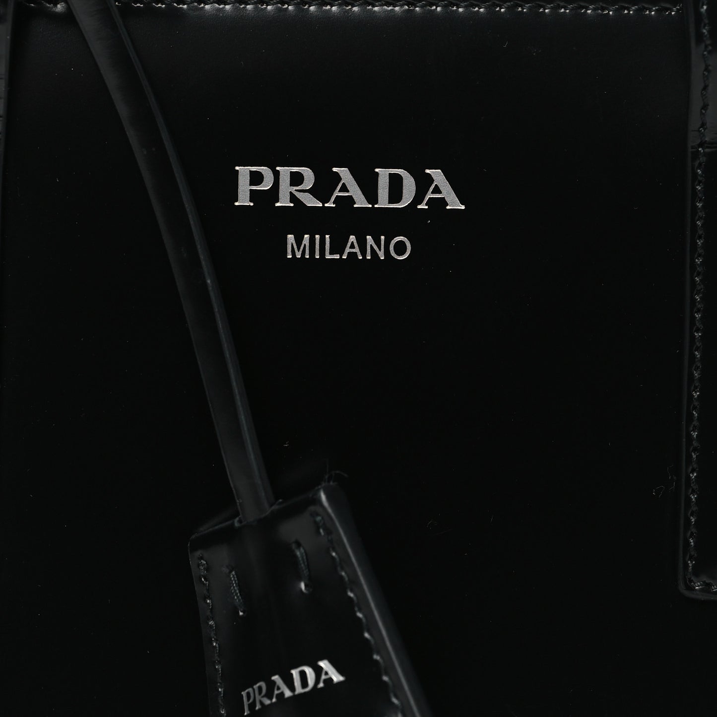 Spazzolato Mini Re-Edition 1995 Double Handle Handbag Black