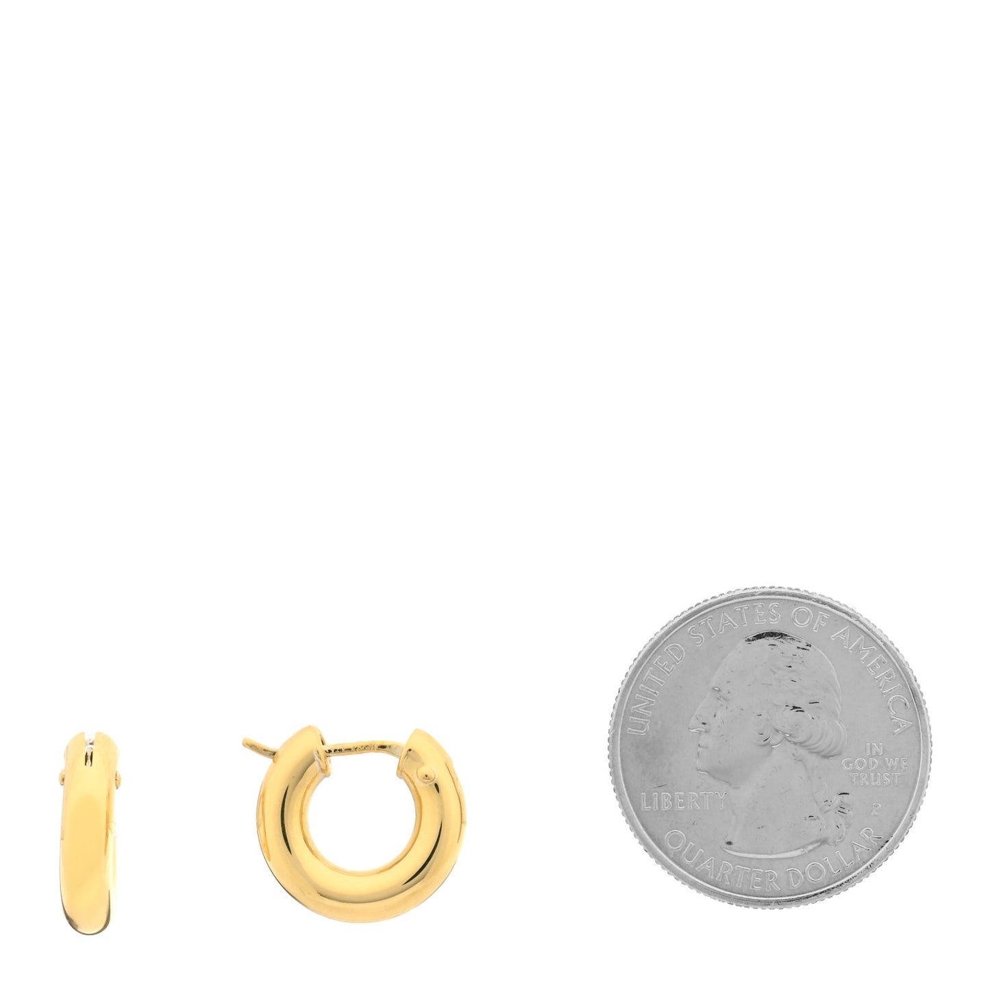 18K Yellow Gold Mini Hoop Earrings