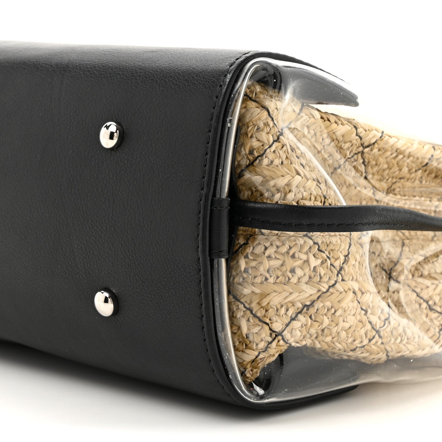 Calfskin PVC Quilted Chanel 31 Bag Black