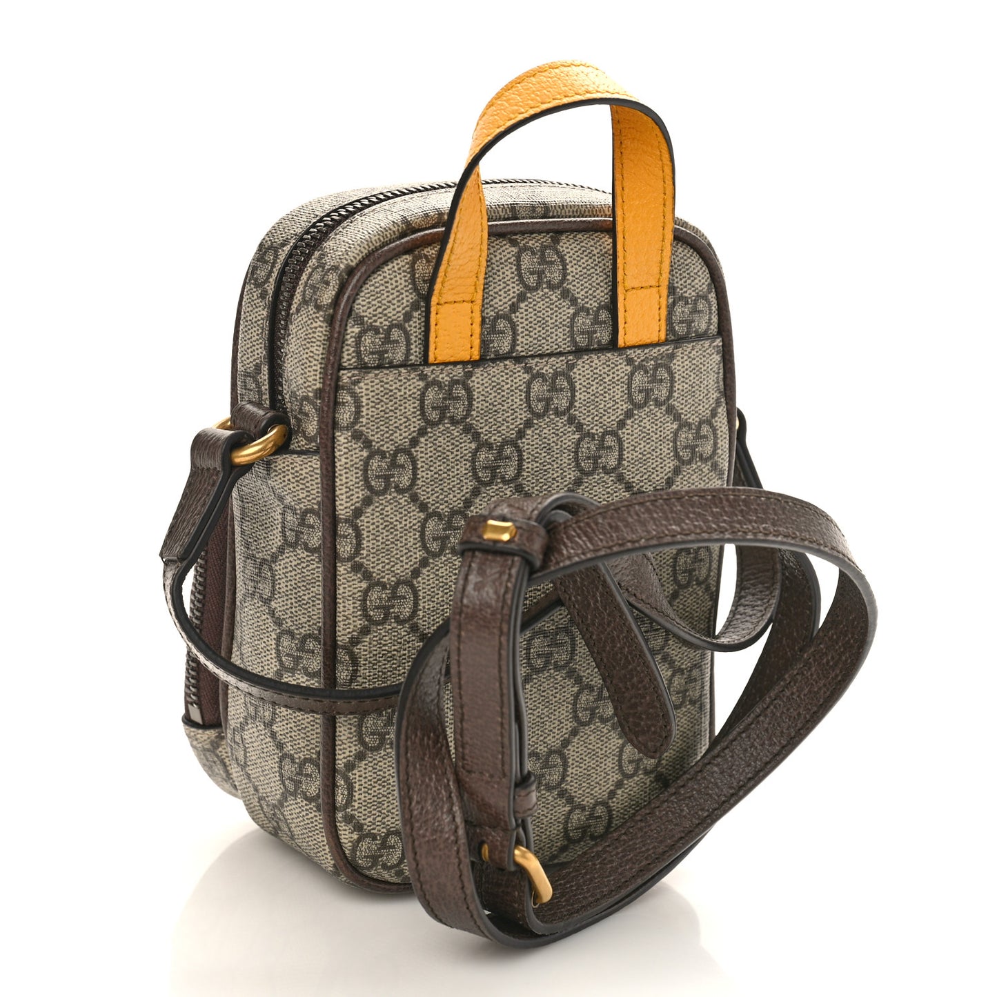 GG Supreme Monogram Mini Neo Vintage Double Zip Messenger Bag Beige New Acero Crop