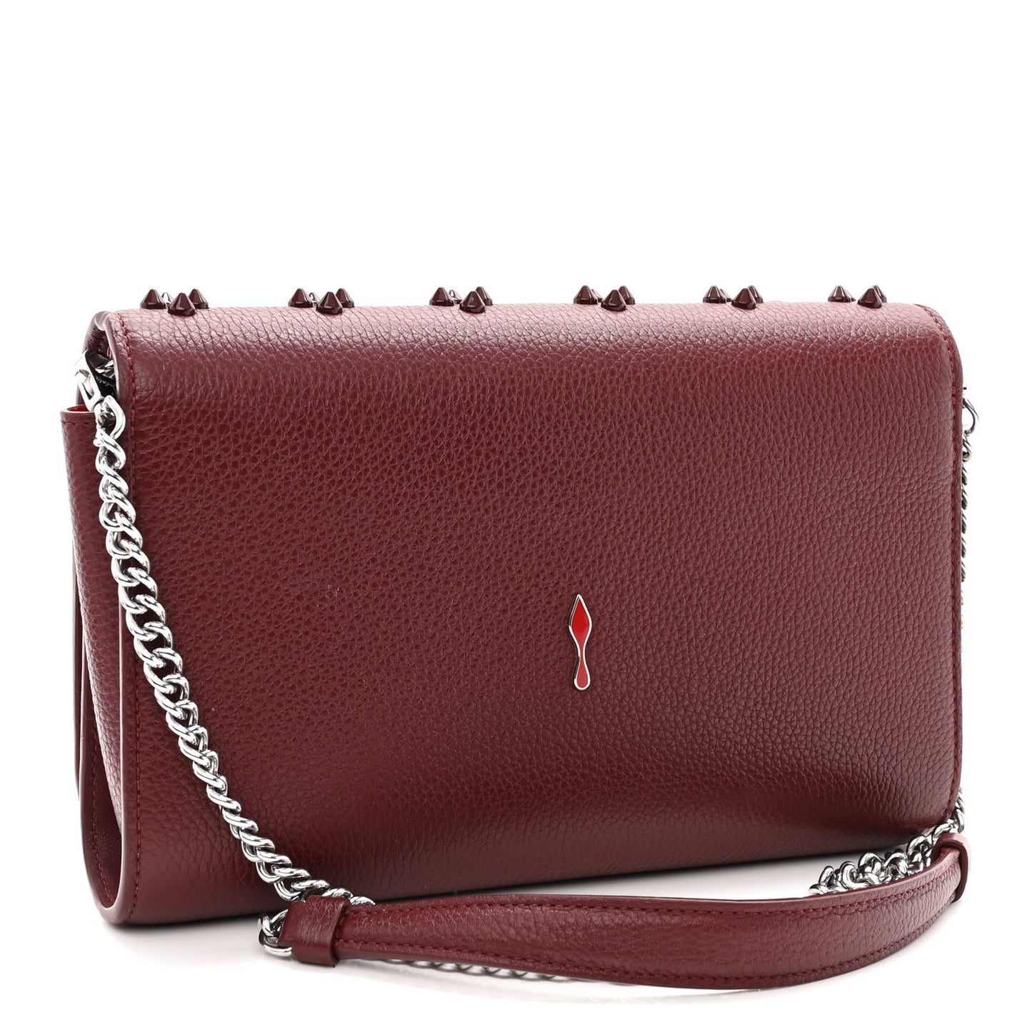 Calfskin Spikes Loubinthesky Paloma Clutch