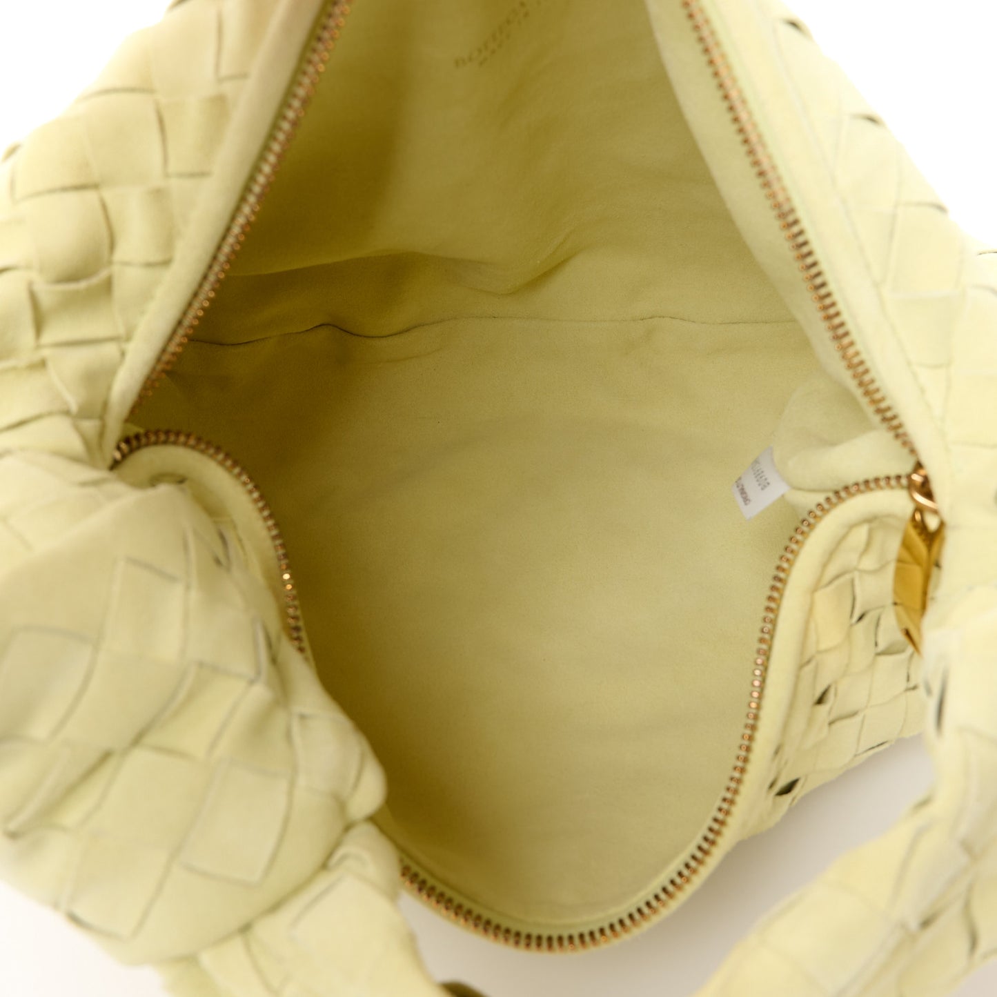 Suede Calfskin Intrecciato Teen Jodie Hobo Lemon Wash