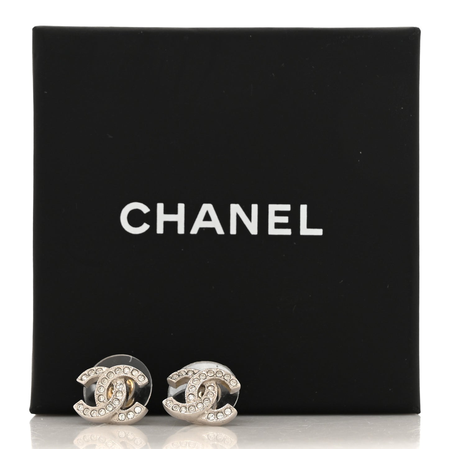 Crystal Mini Timeless CC Earrings Silver