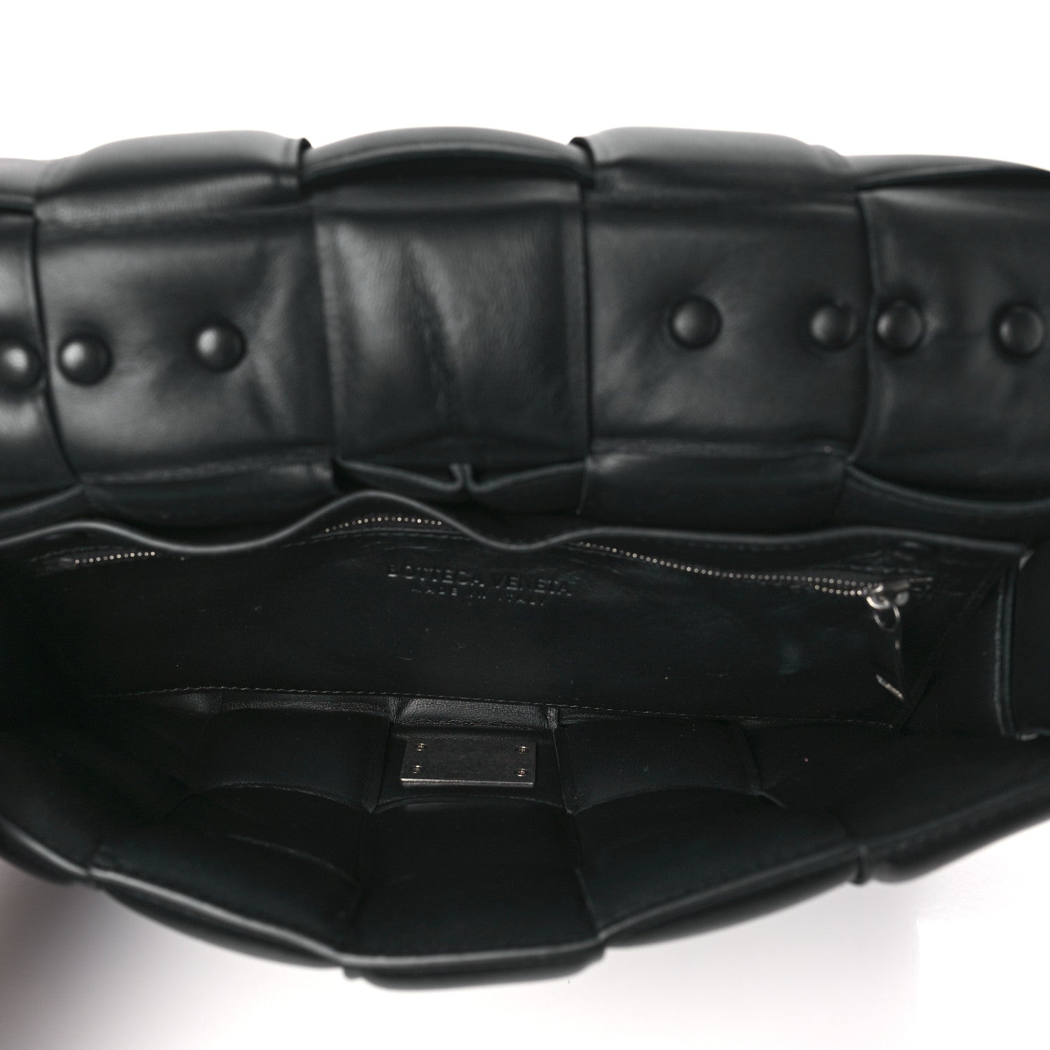 Bottega Veneta BOTTEGA VENETA Lambskin Maxi Intreccio Padded Chain Cassette Crossbody Bag Black 5 of 12