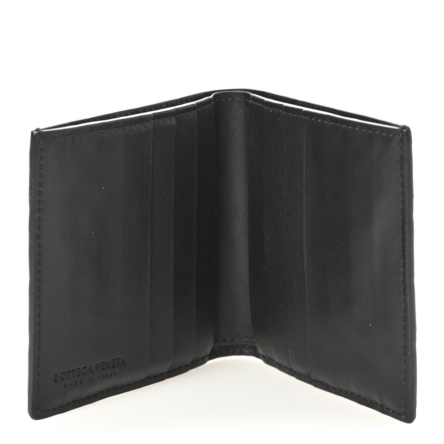 Nappa Intrecciato Medium Bi-Fold Wallet Black