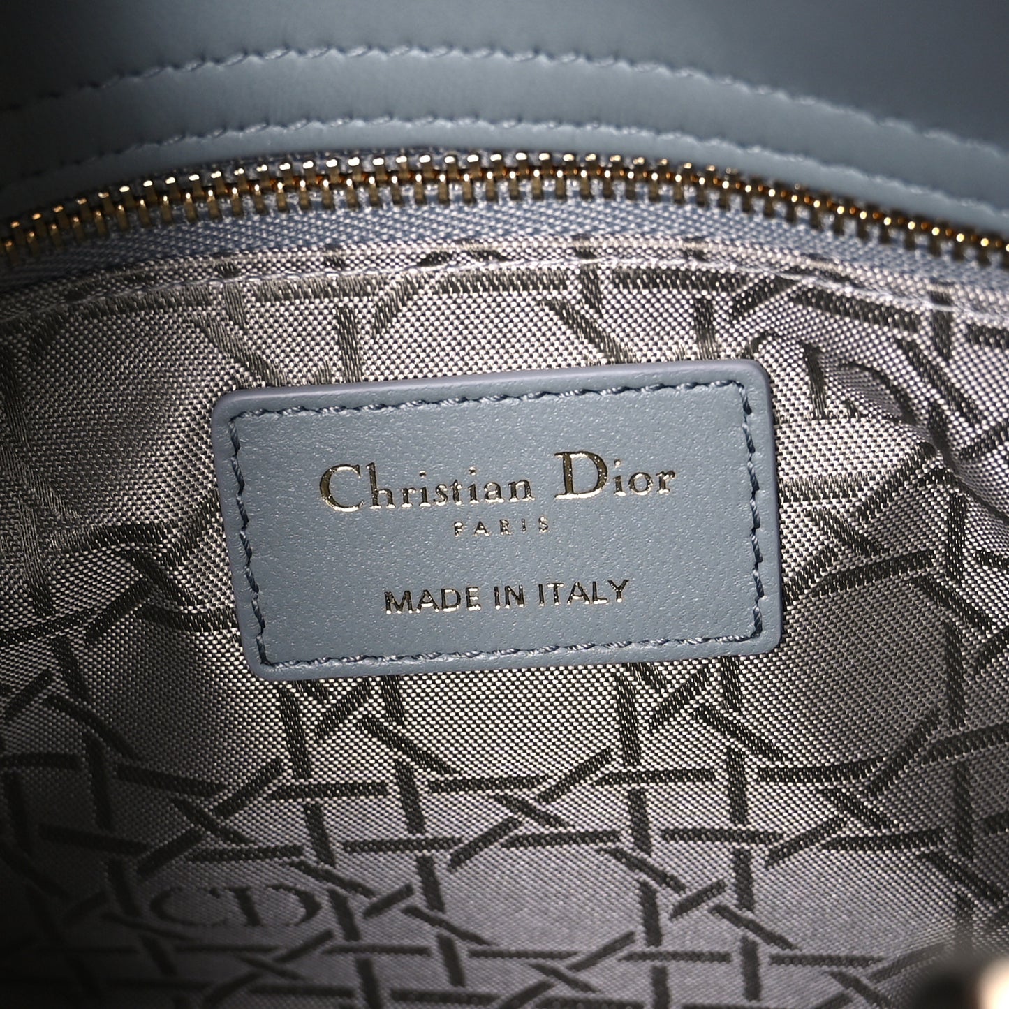 Lambskin Cannage Small My ABCDior Lady Dior Grey