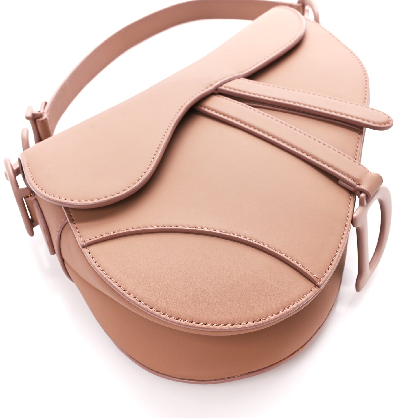 Ultra Matte Calfskin Saddle Bag Blush